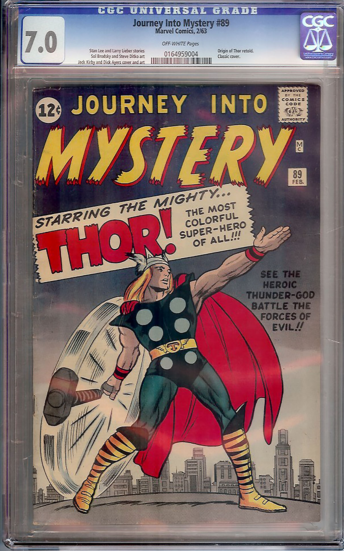 Journey Into Mystery #89 CGC 7.0 ow