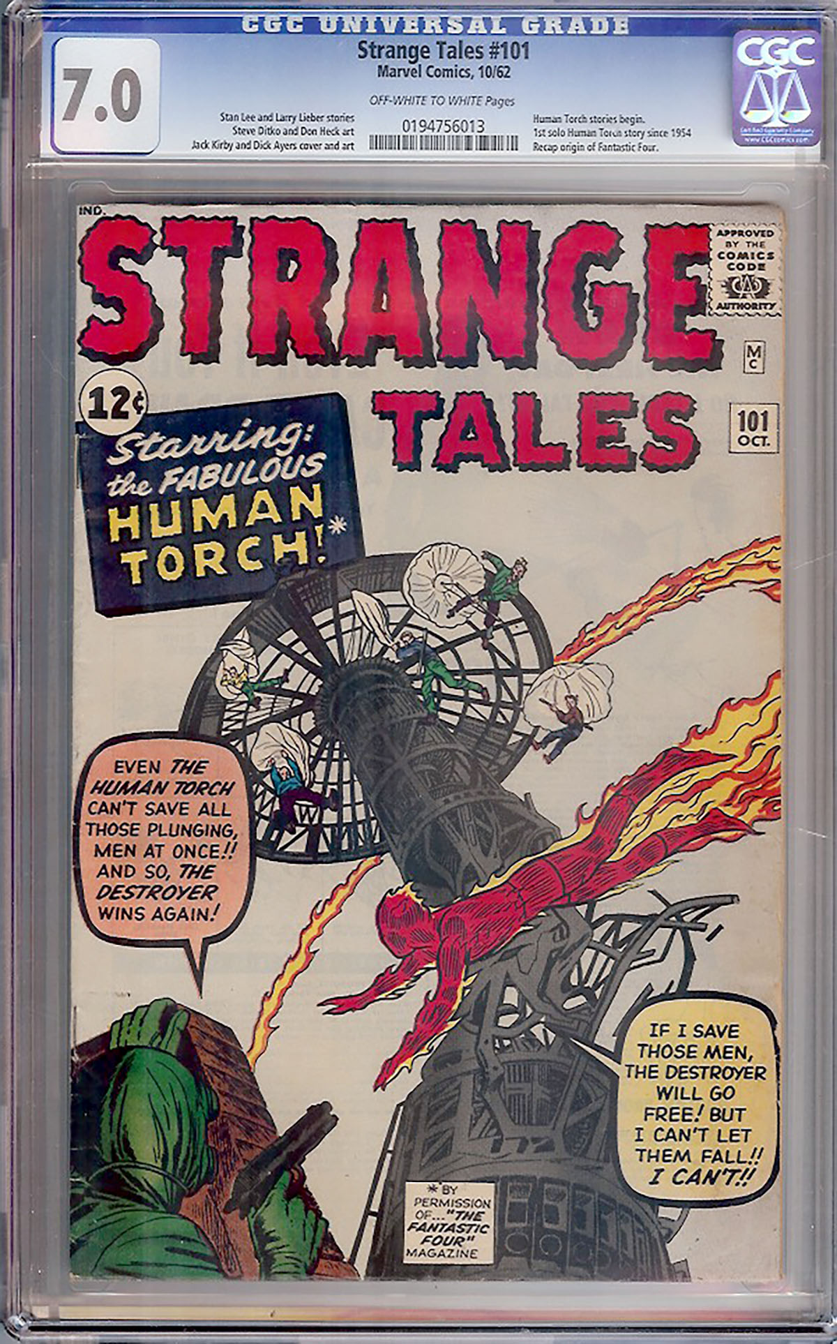 Strange Tales #101 CGC 7.0 ow/w