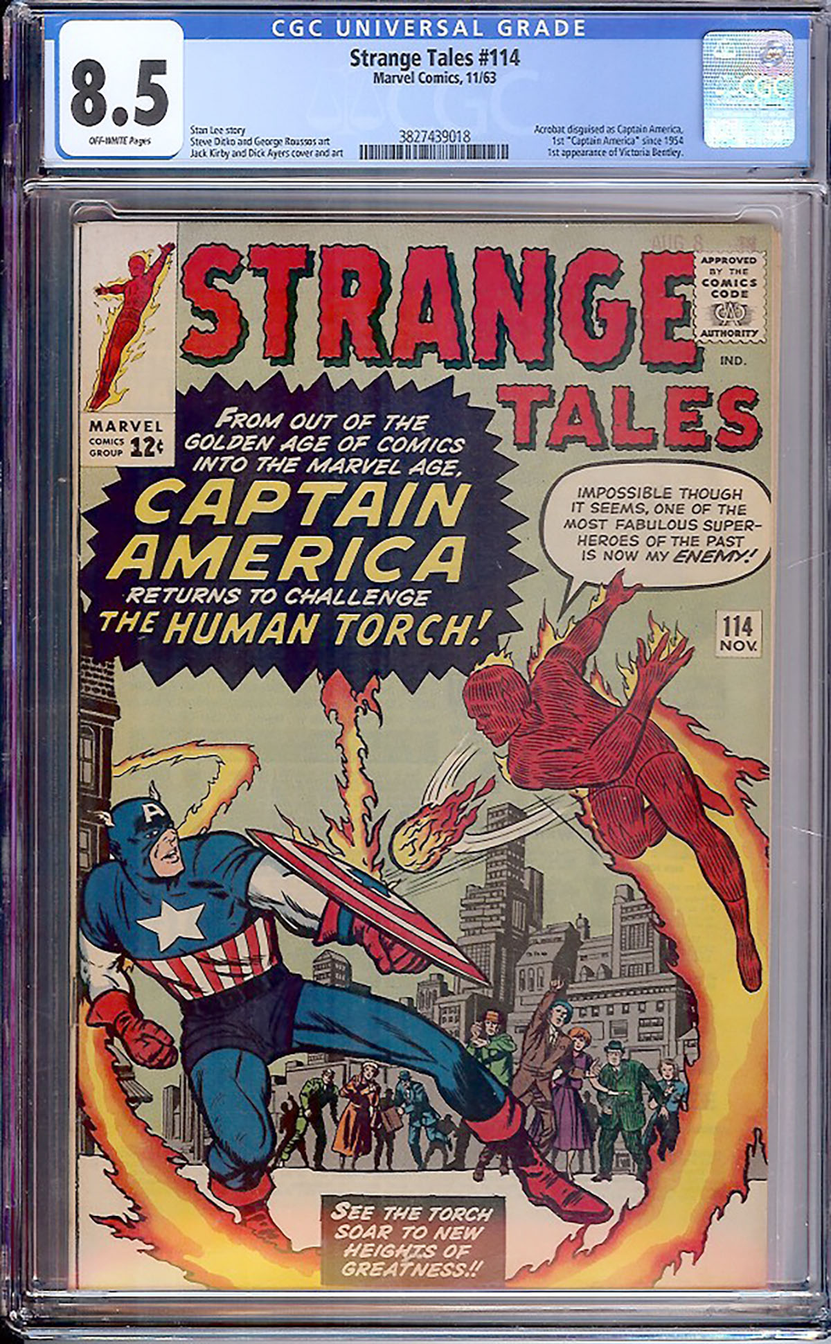 Strange Tales #114 CGC 8.5 ow