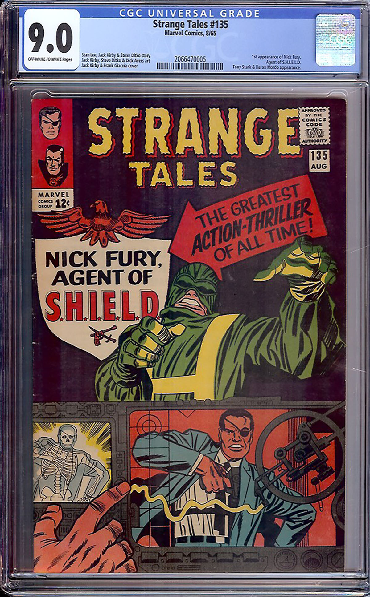 Strange Tales #135 CGC 9.0 ow/w