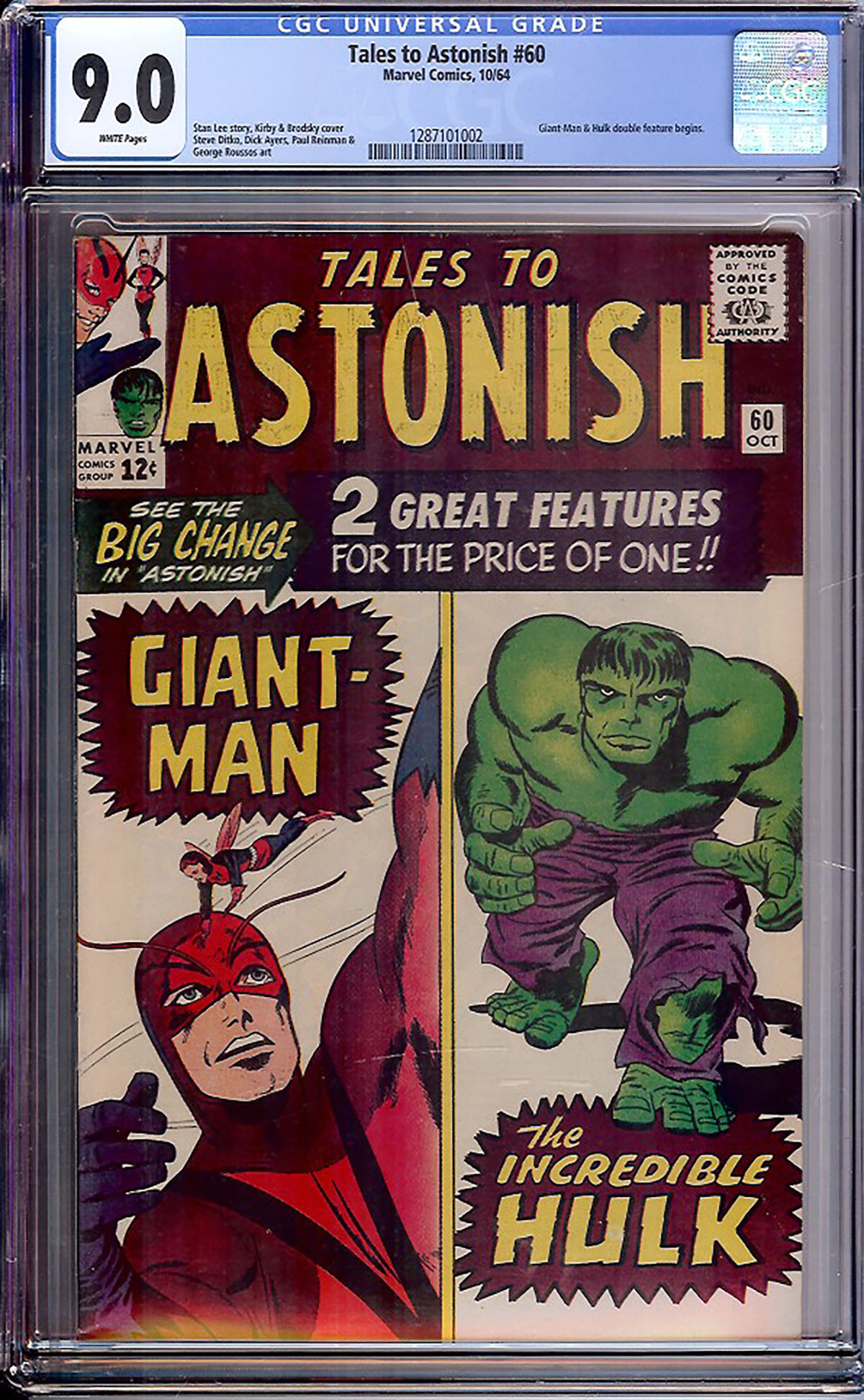 Tales to Astonish #60 CGC 9.0 w