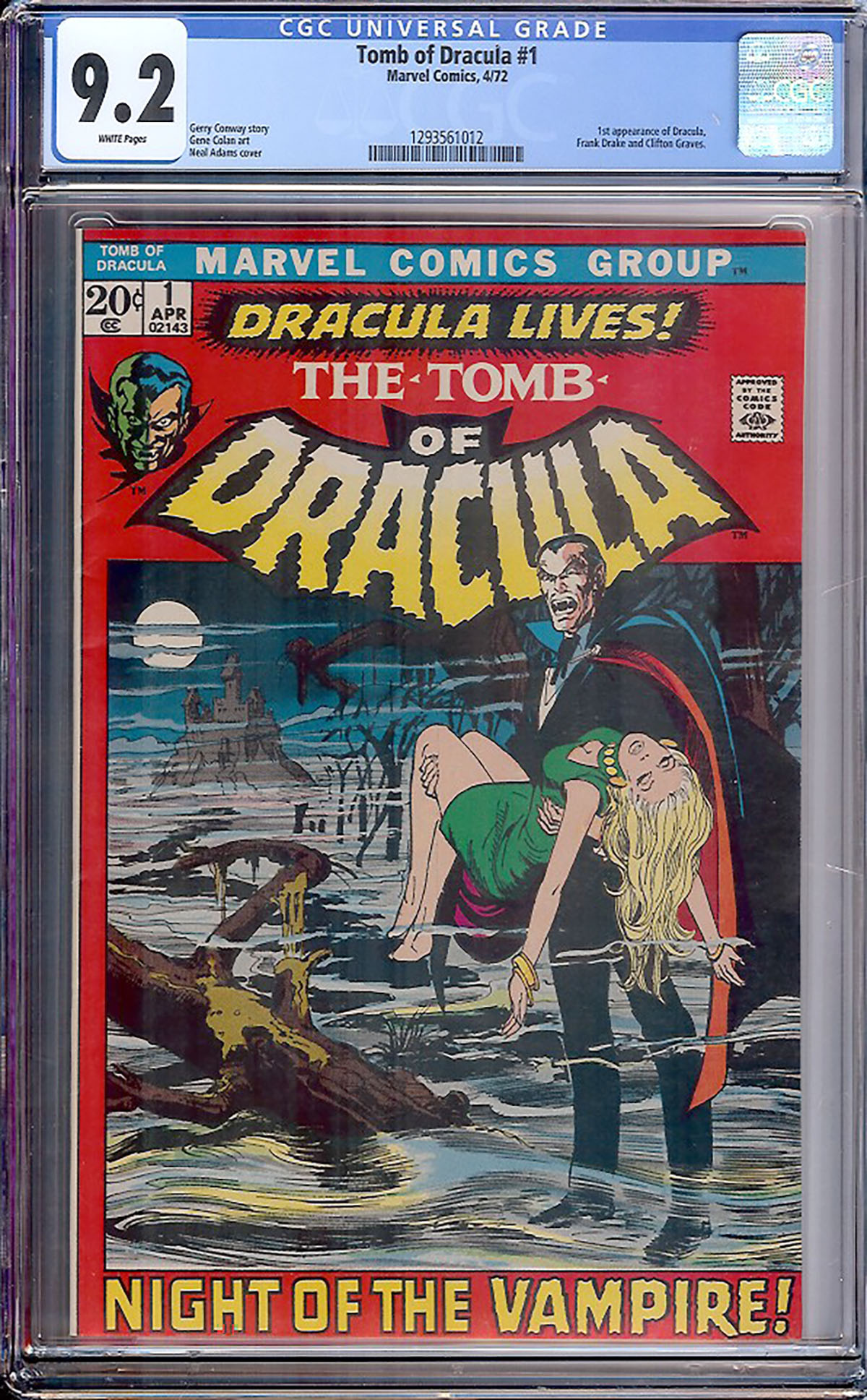 Tomb of Dracula #1 CGC 9.2 w