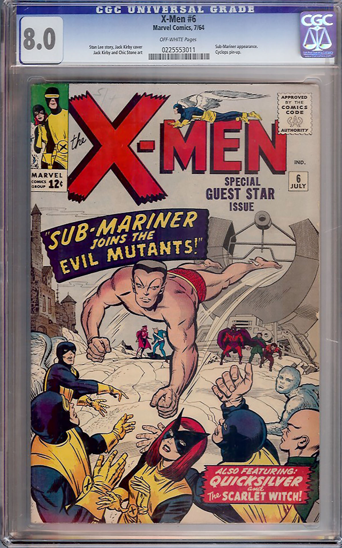 X-Men #6 CGC 8.0 ow