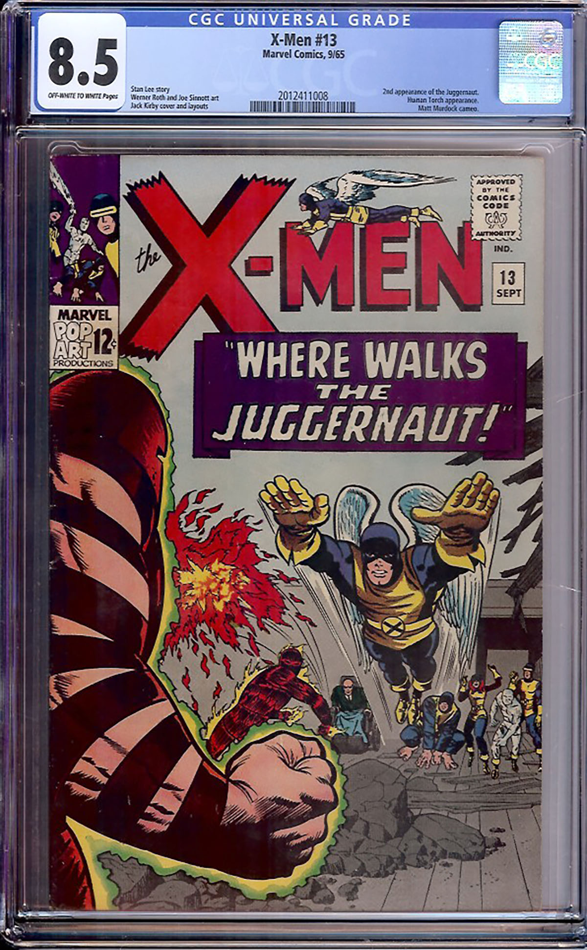 X-Men #13 CGC 8.5 ow/w