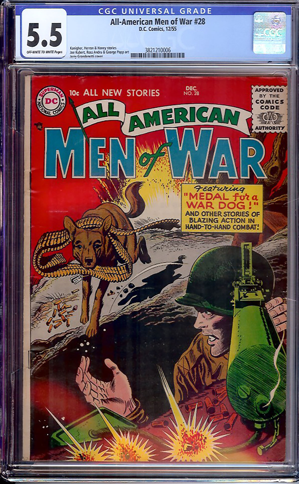 All-American Men of War #28 CGC 5.5 ow/w