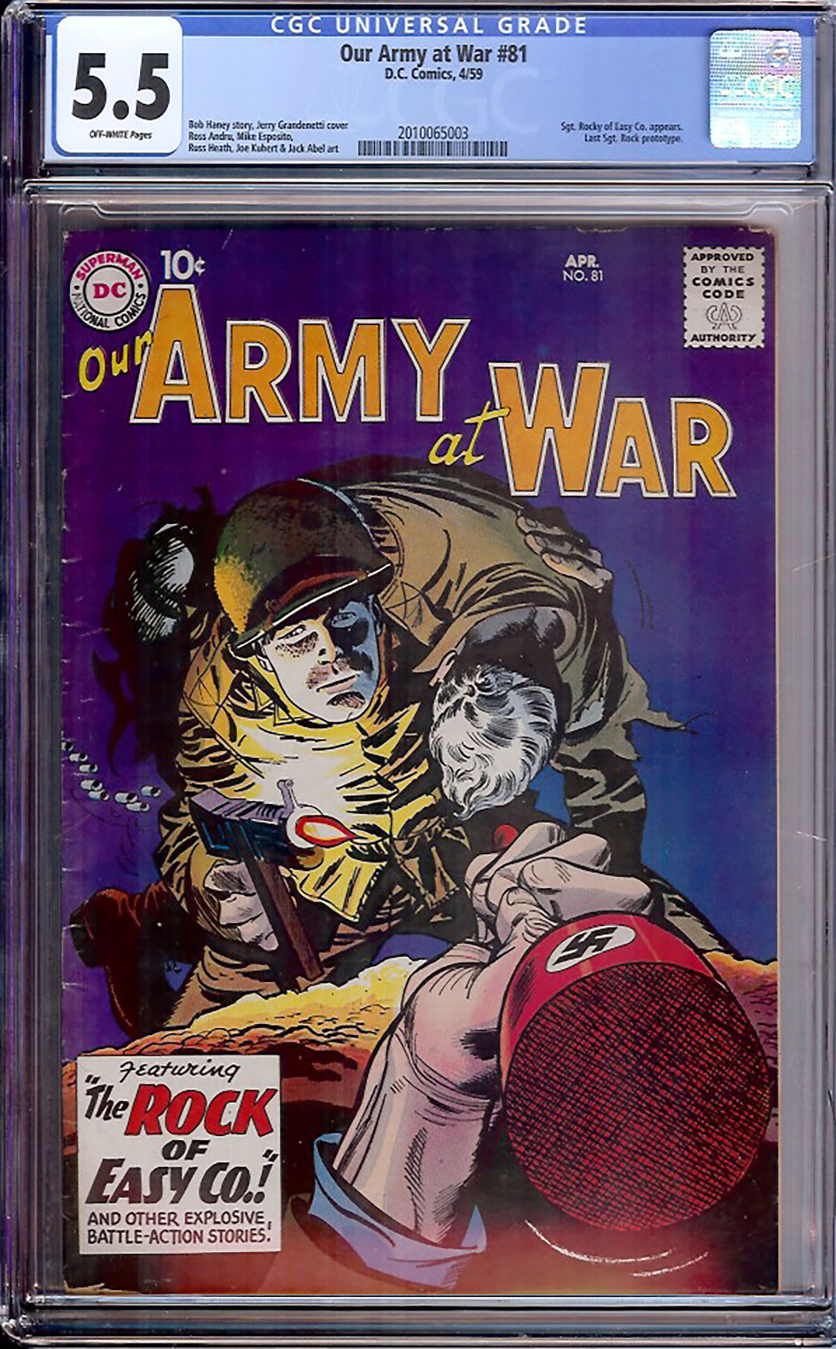 Our Army at War #81 CGC 5.5 ow