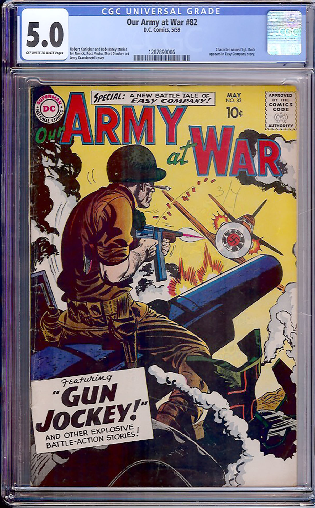 Our Army at War #82 CGC 5.0 ow/w