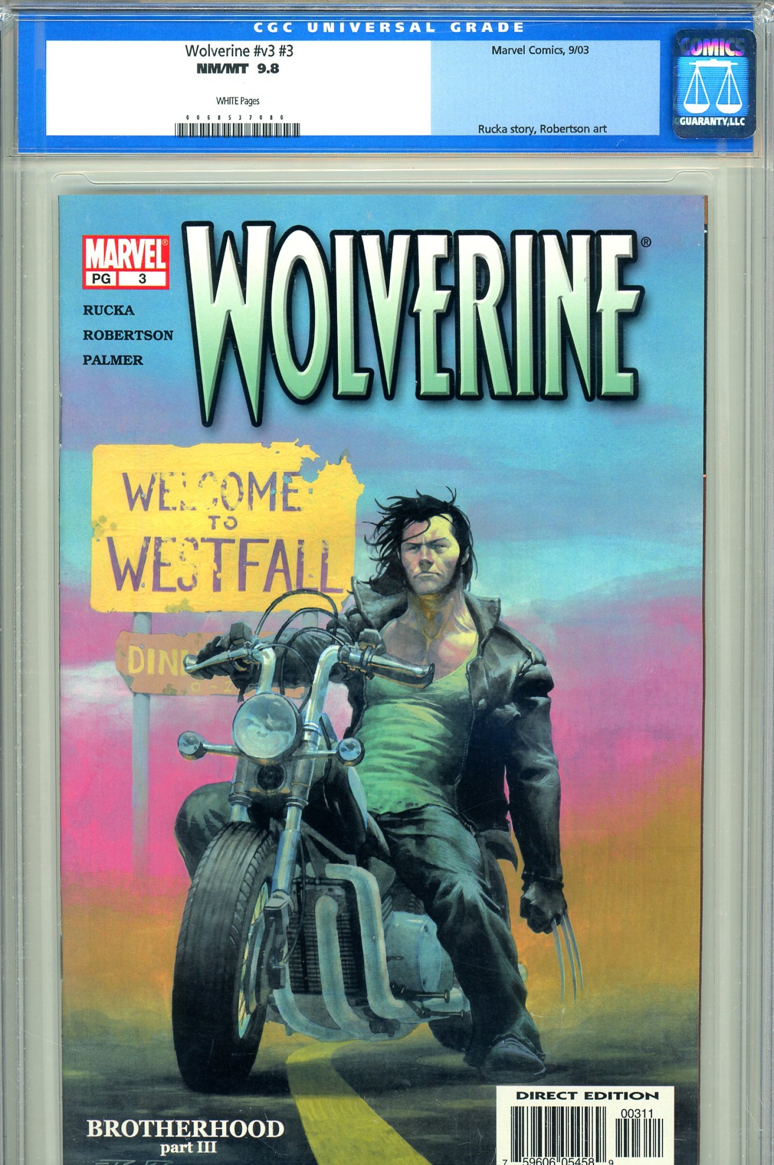 Wolverine Vol 3 #3 CGC 9.8 w