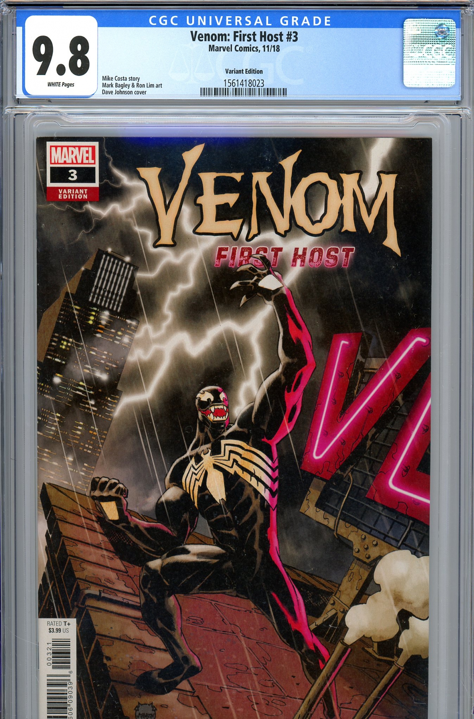 Venom: First Host #3 CGC 9.8 w Variant Edition
