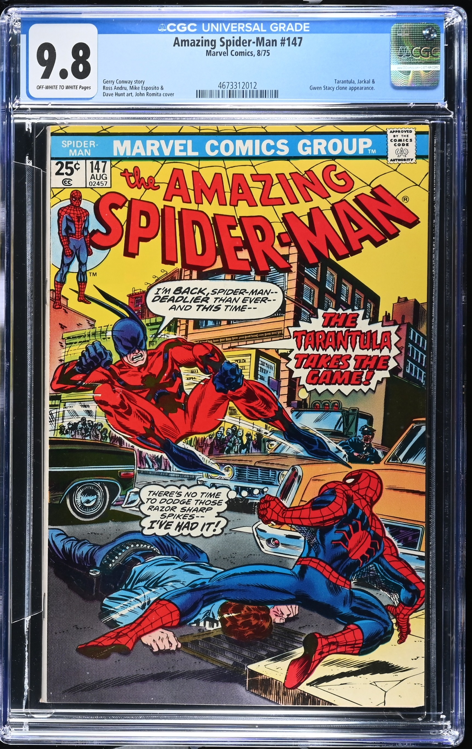Amazing Spider-Man #147 CGC 9.8 ow/w