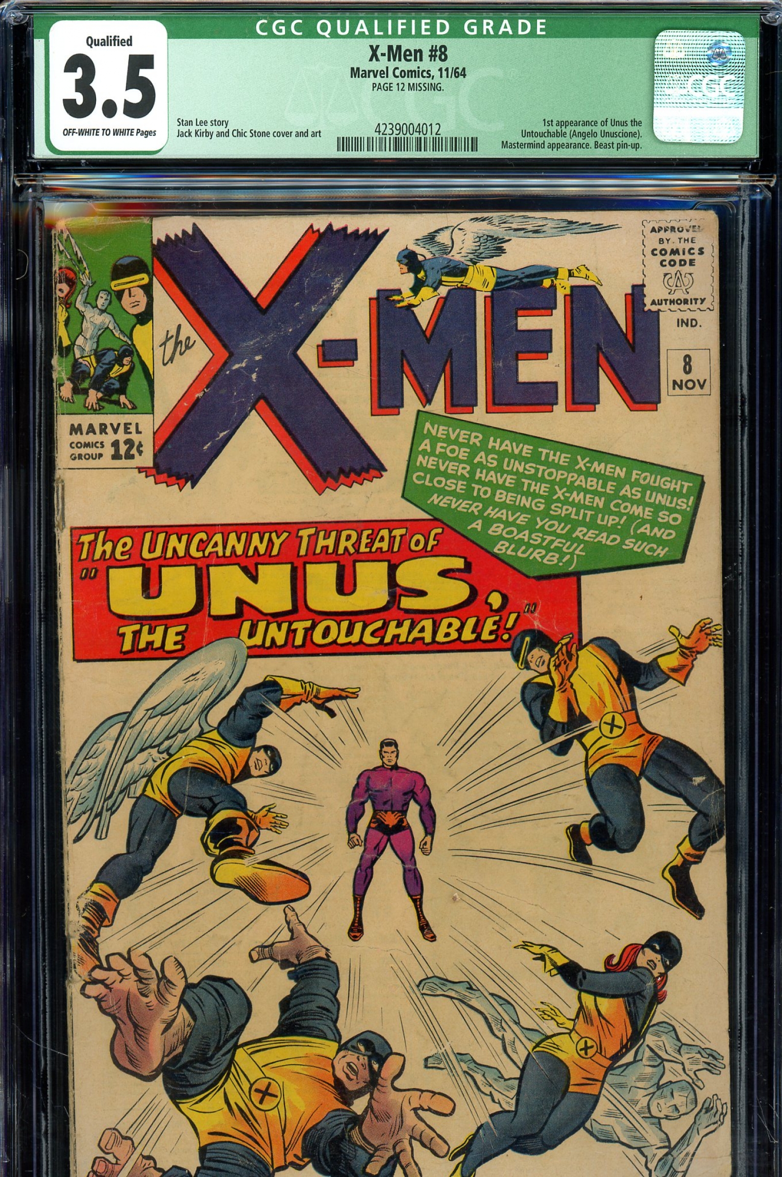 X-Men #8 CGC 3.5 ow/w