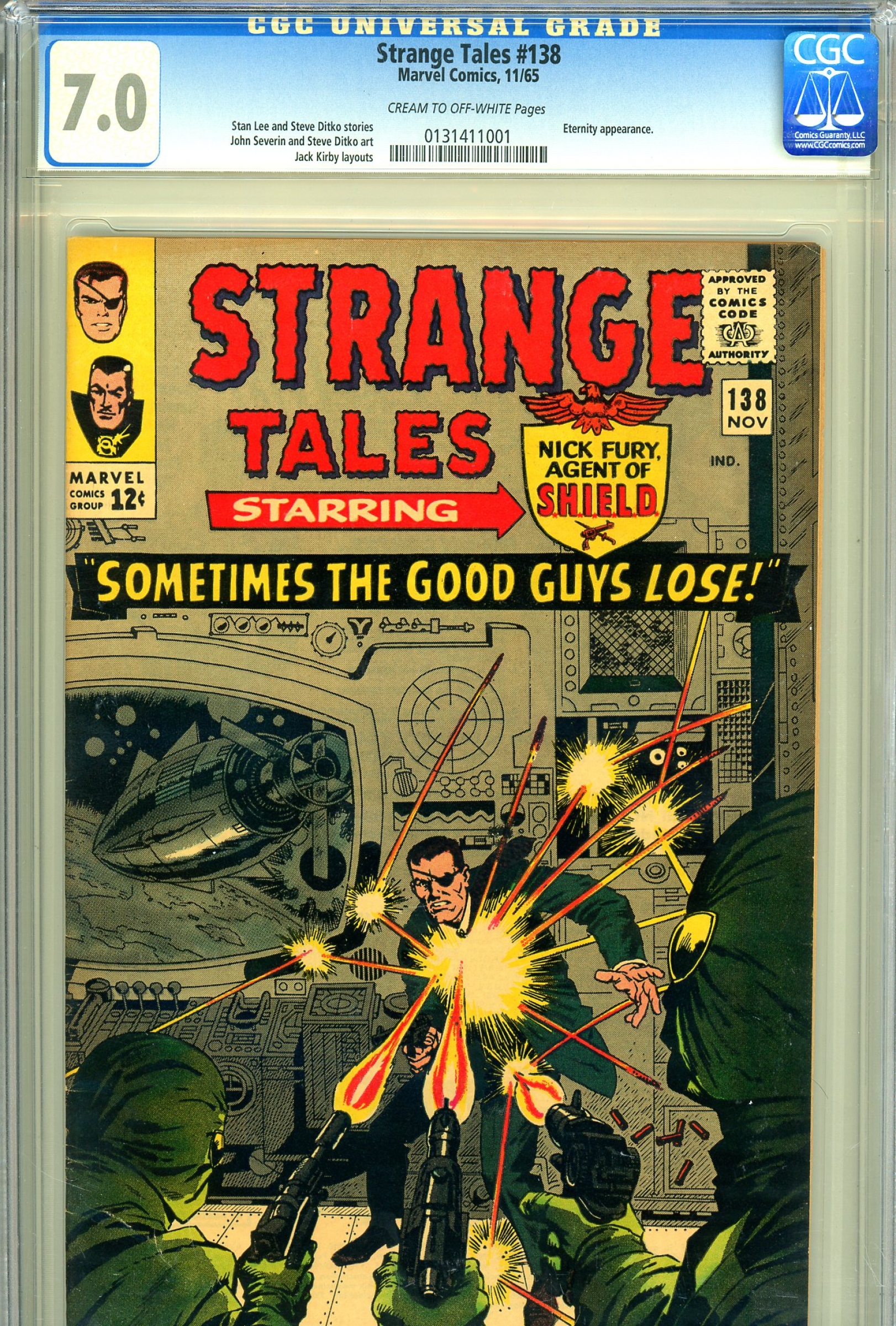 Strange Tales #138 CGC 7.0 cr/ow