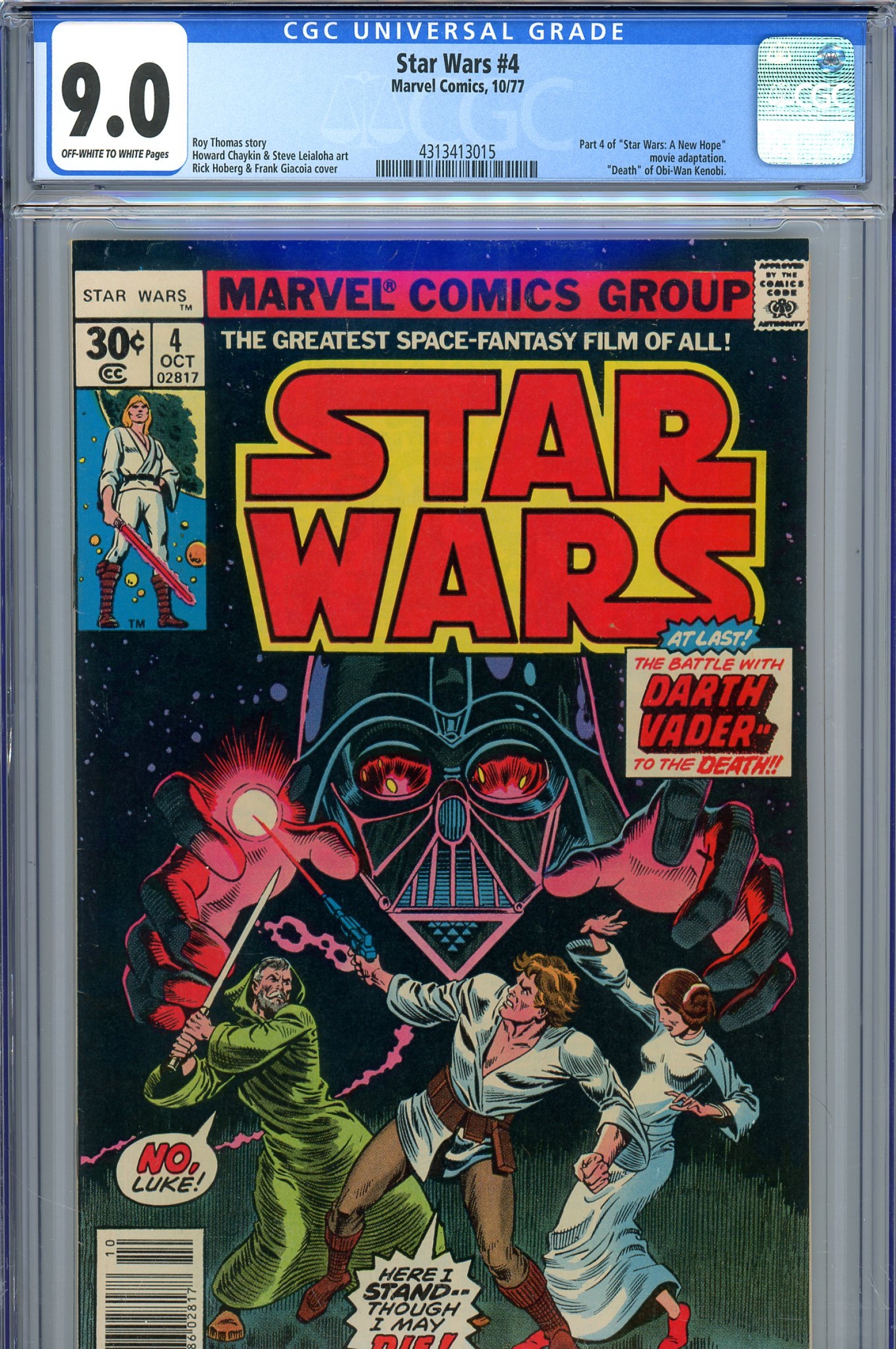 Star Wars #4 CGC 9.0 ow/w