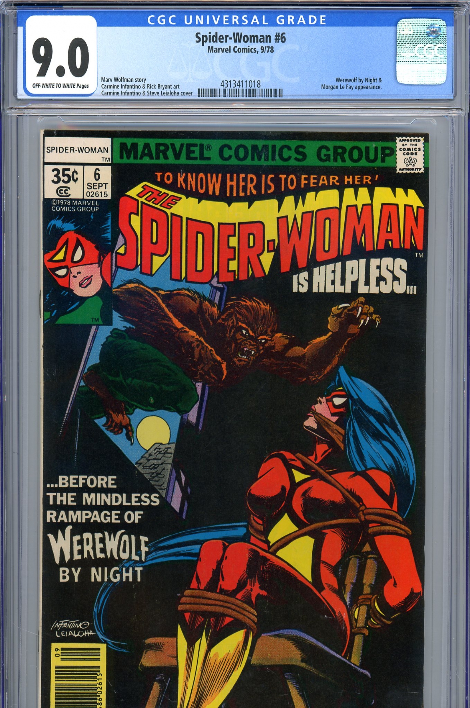 Spider-Woman #6 CGC 9.0 ow/w