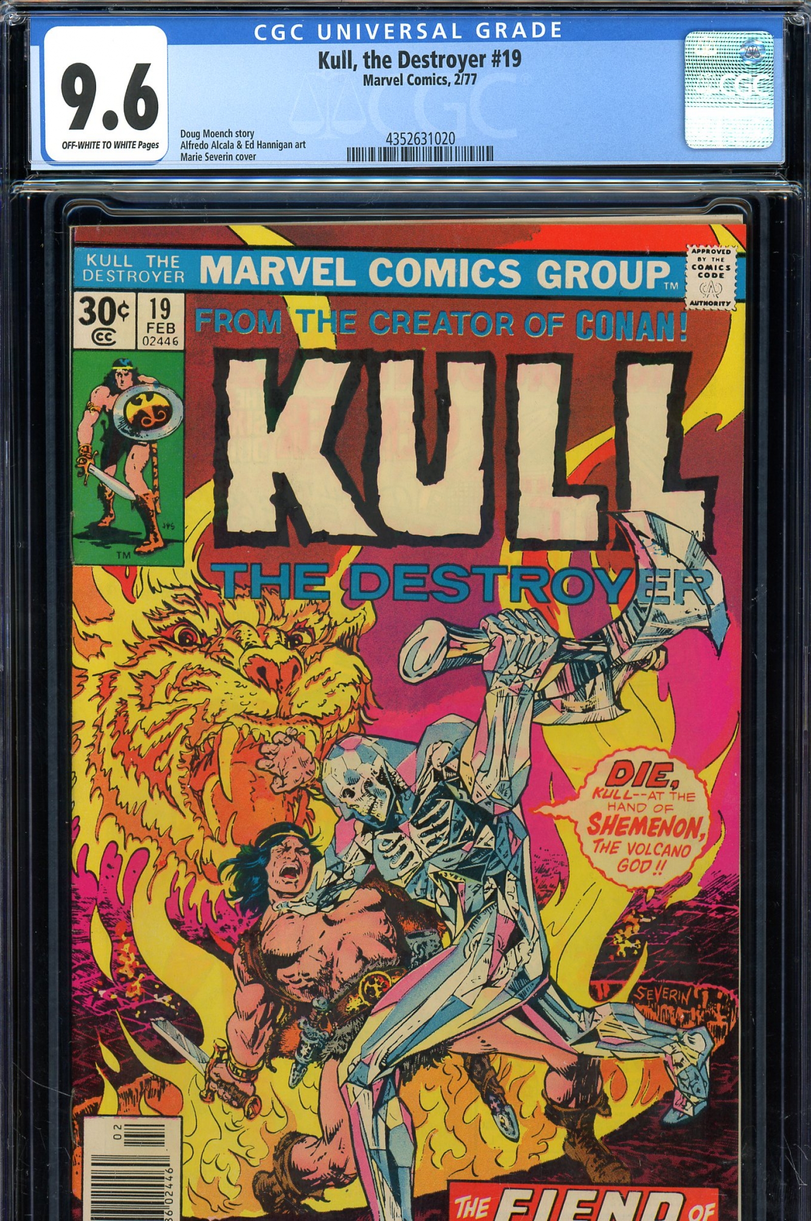 Kull, the Destroyer #19 CGC 9.6 ow/w