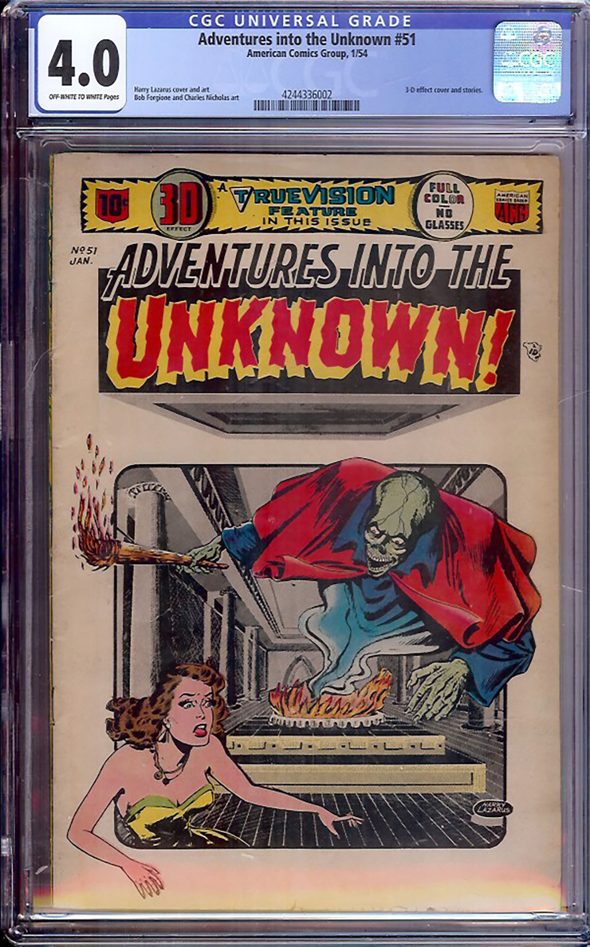Adventures into the Unknown #51 CGC 4.0 ow/w