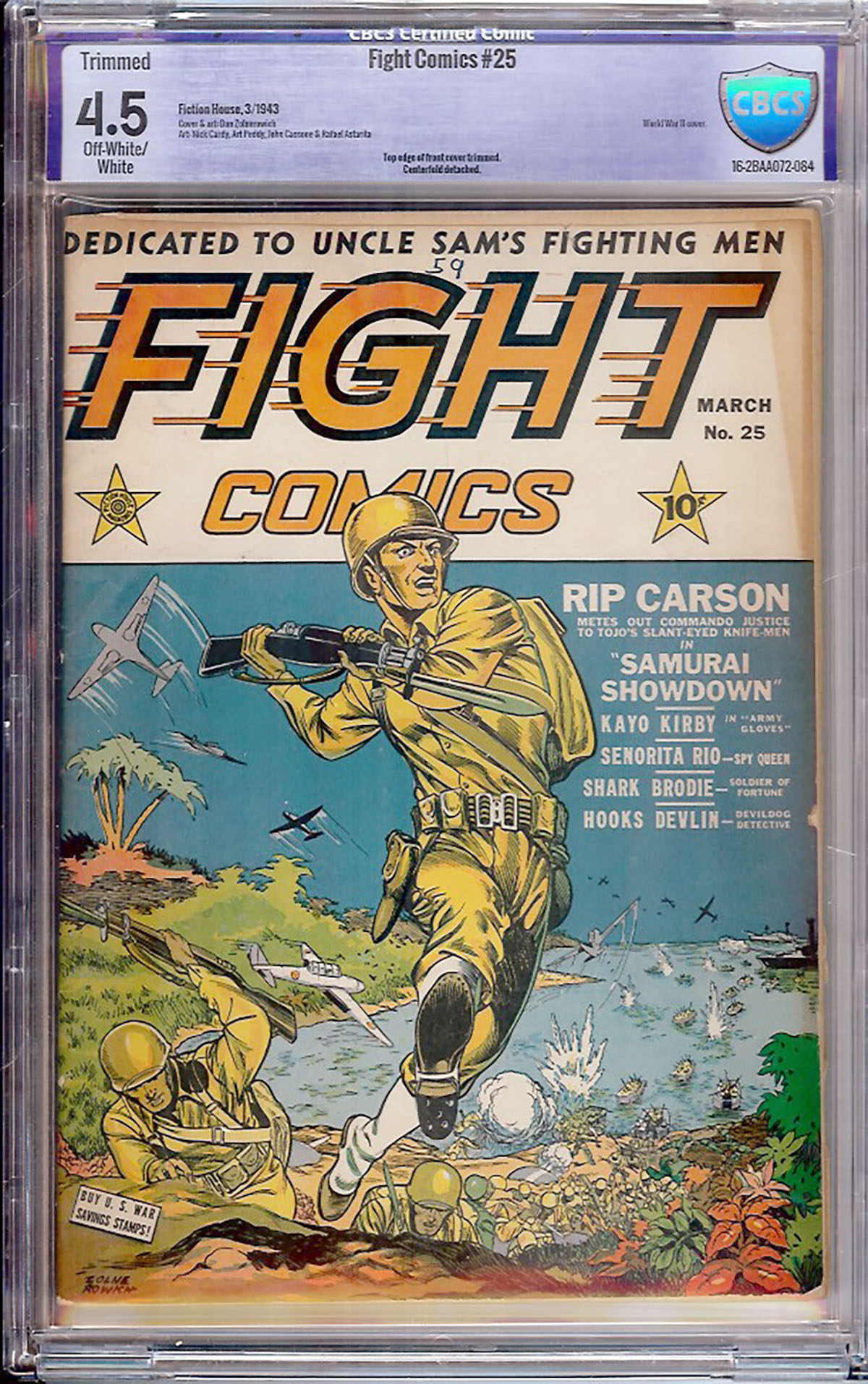 Fight Comics #25 CBCS 4.5 w
