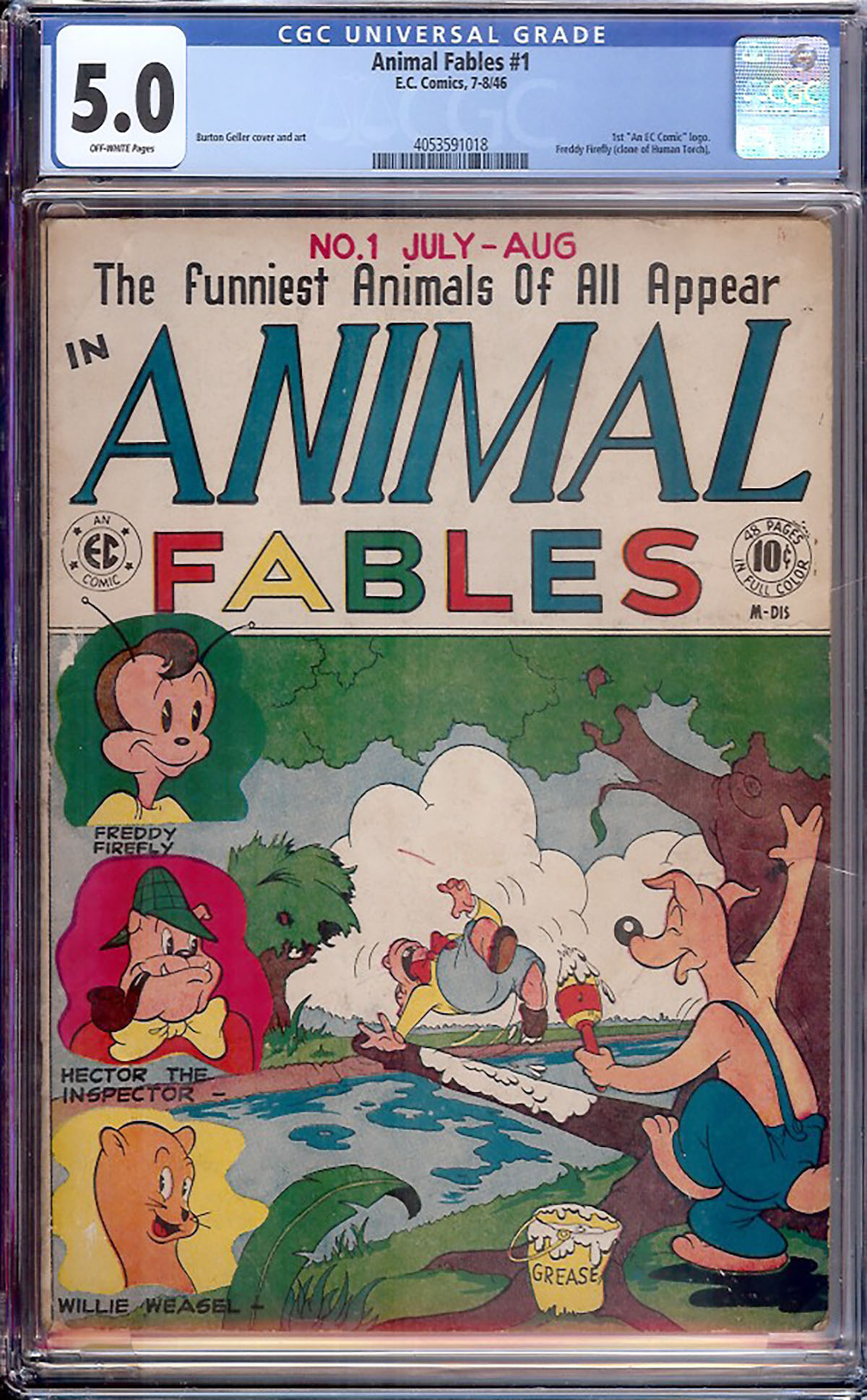 Animal Fables #1 CGC 5.0 ow