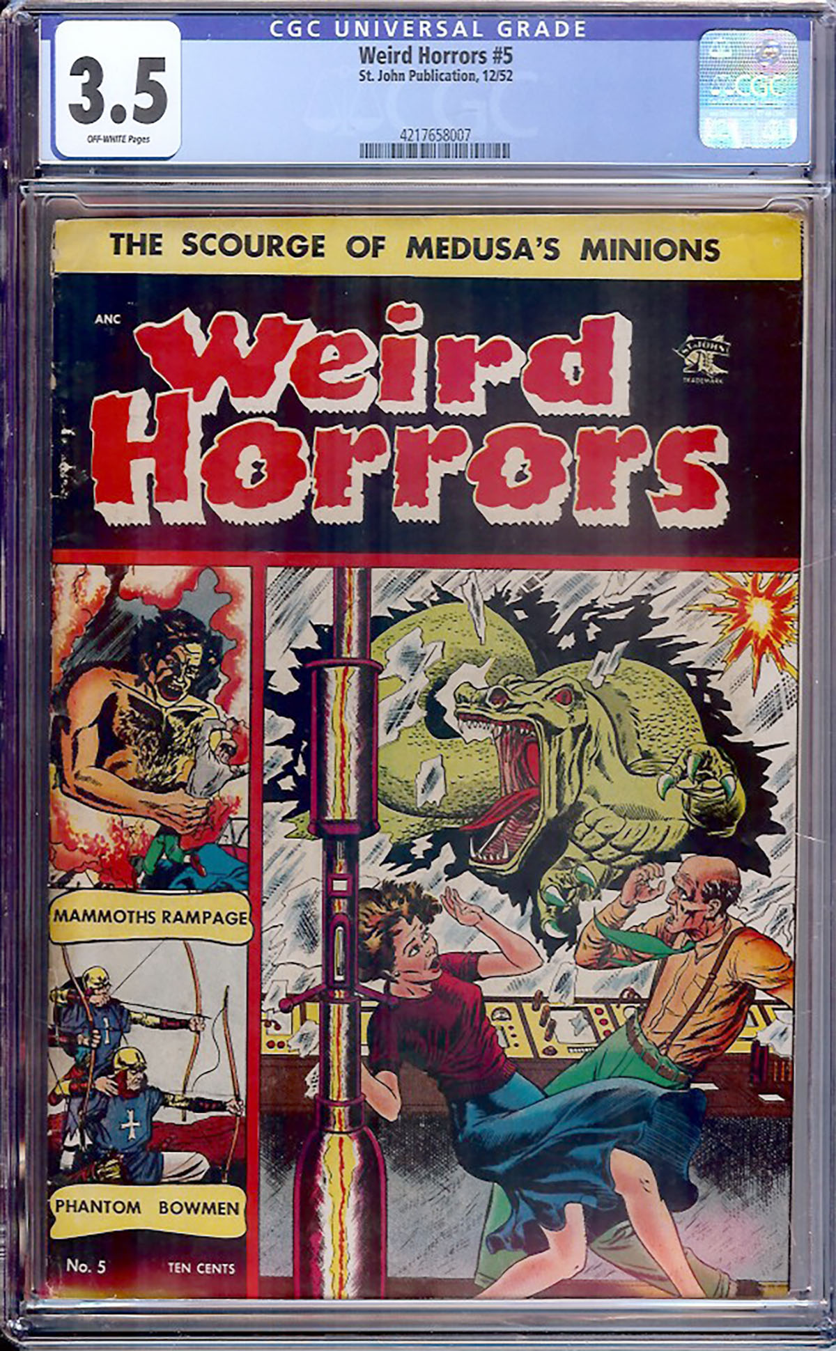 Weird Horrors #5 CGC 3.5 ow