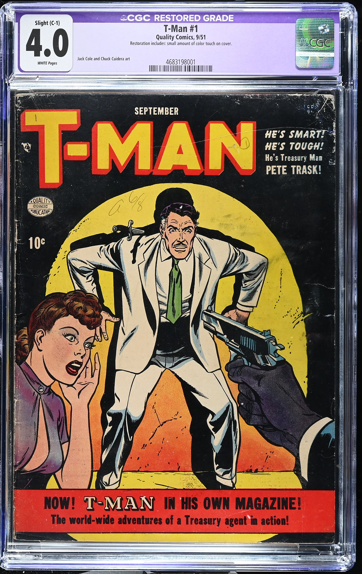 T-Man #1 CGC 4.0 w