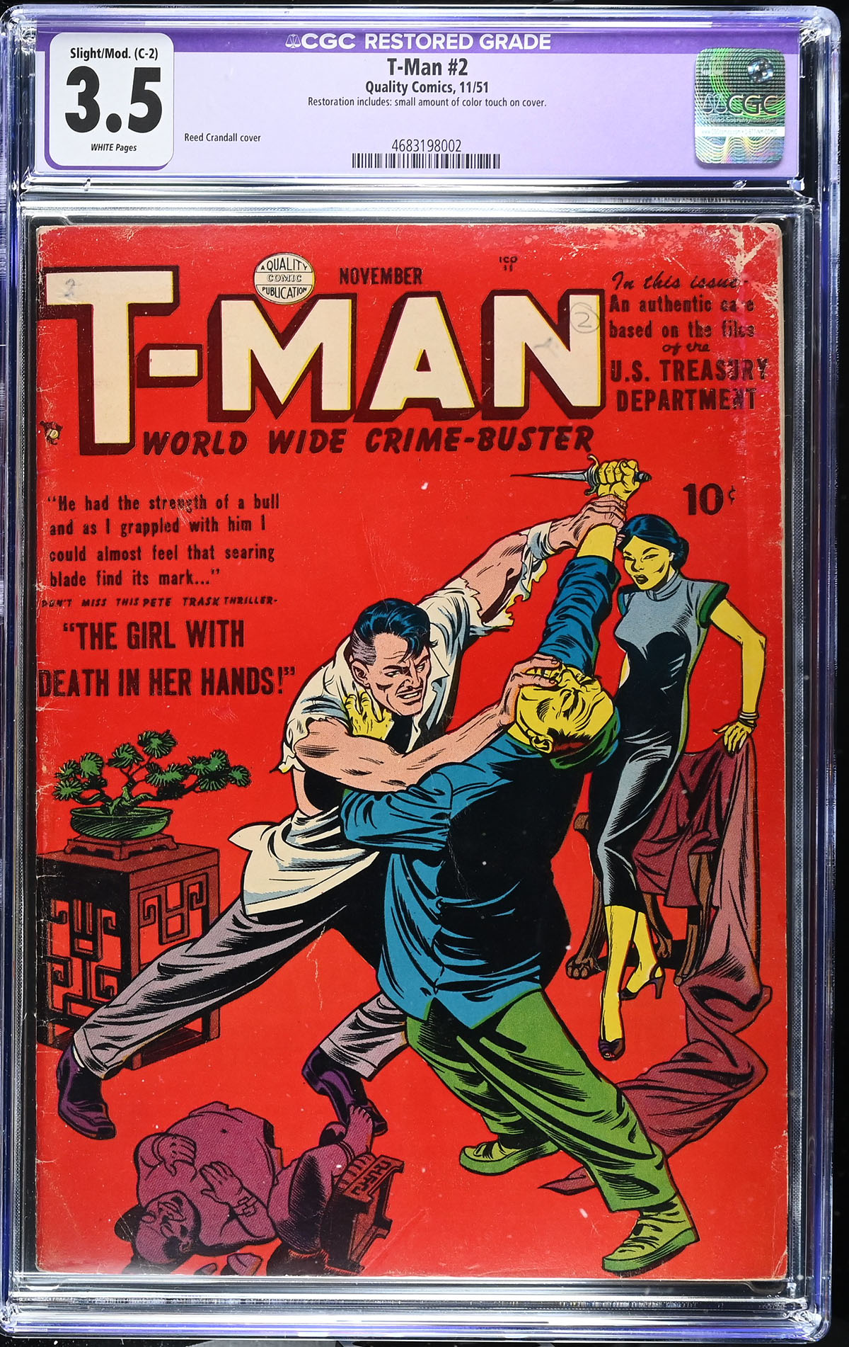 T-Man #2 CGC 3.5 w