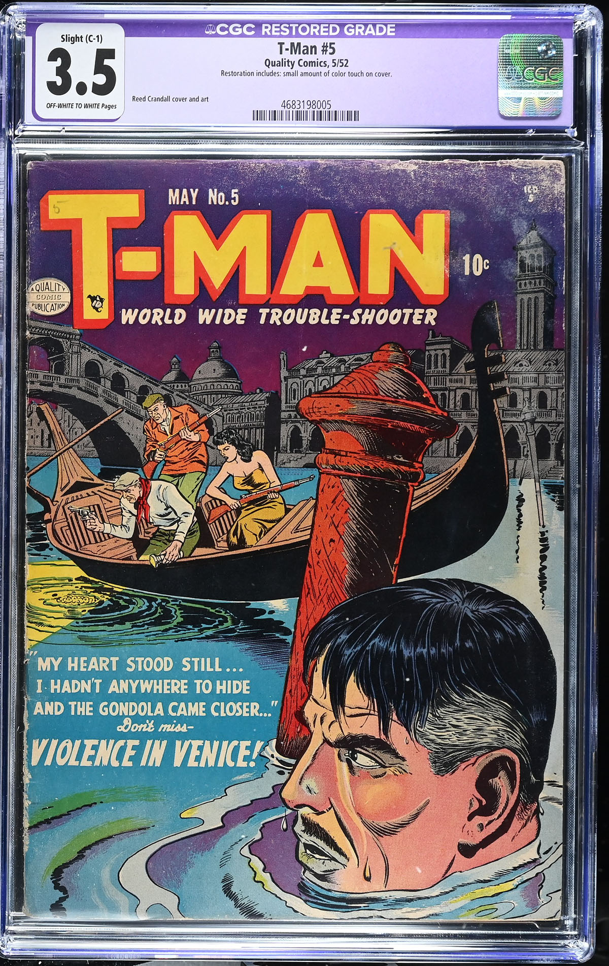 T-Man #5 CGC 3.5 ow/w