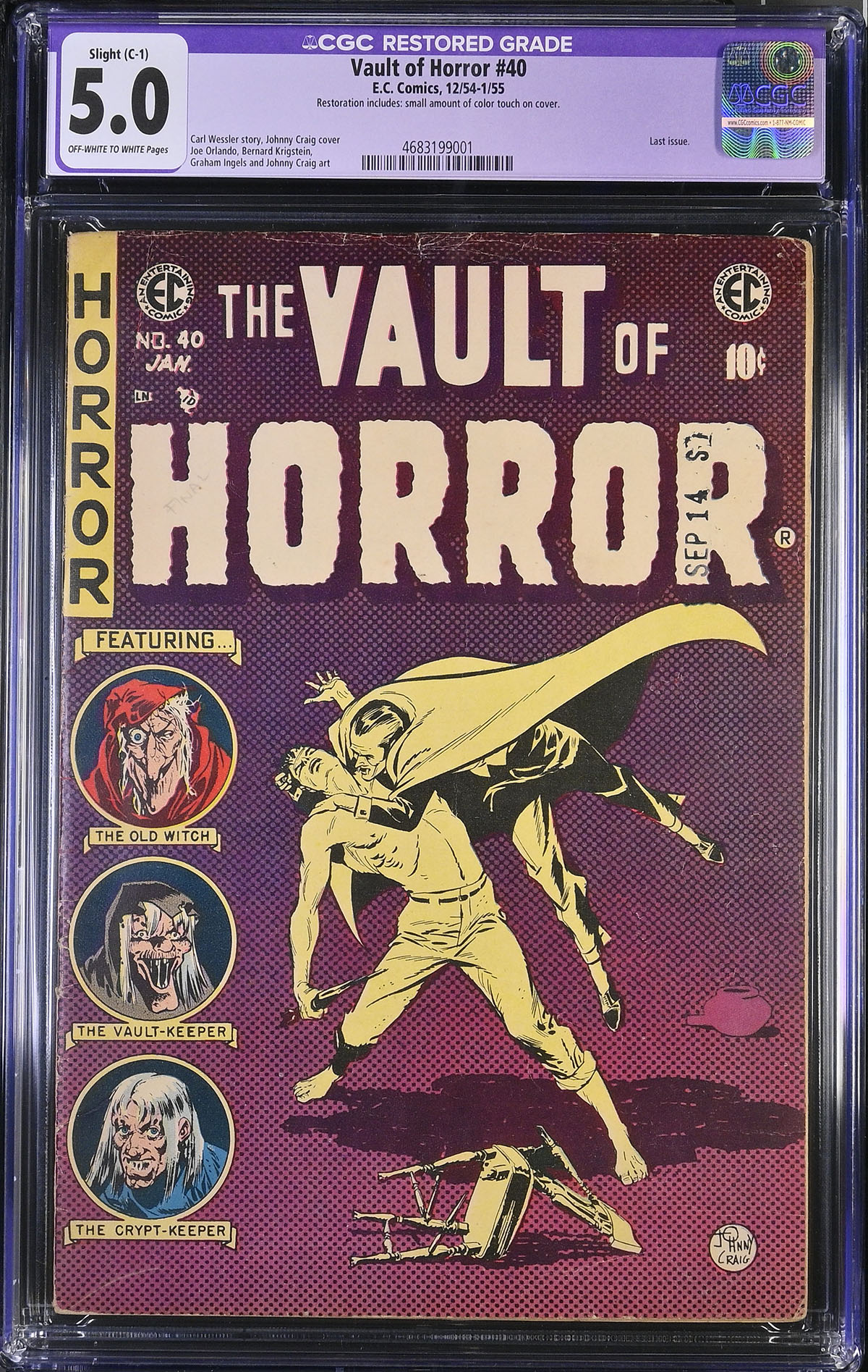 Vault of Horror #40 CGC 5.0 ow/w