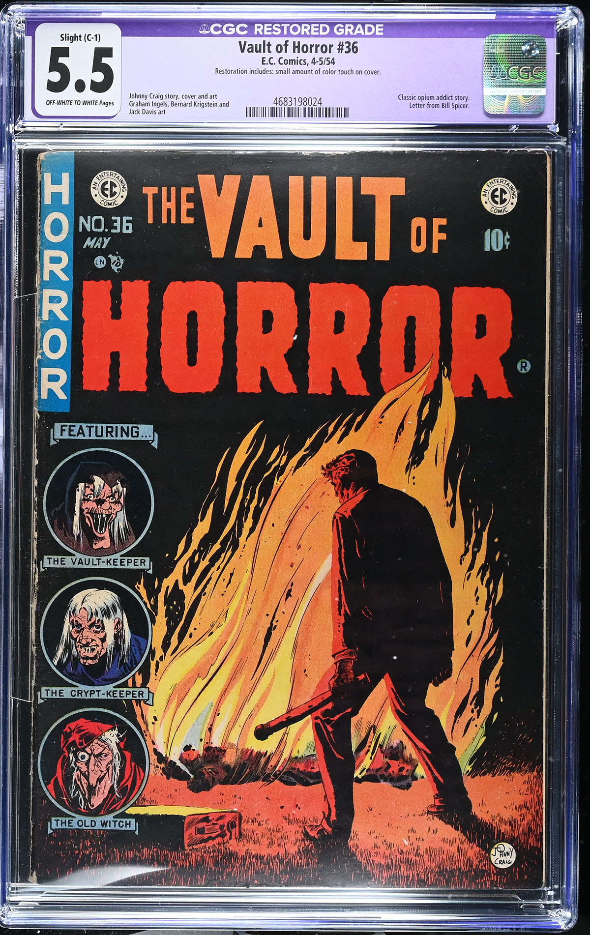 Vault of Horror #36 CGC 5.5 ow/w