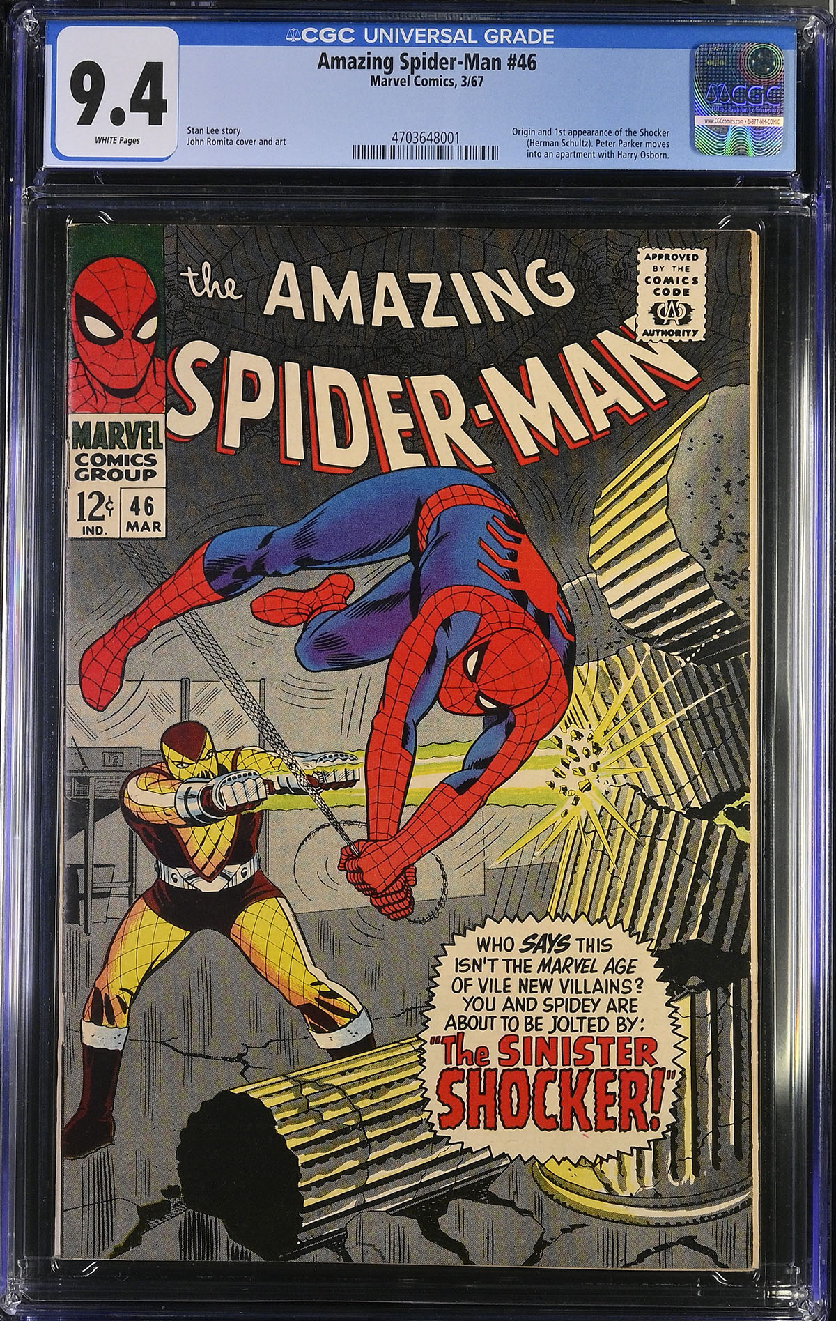 Amazing Spider-Man #46 CGC 9.4 w