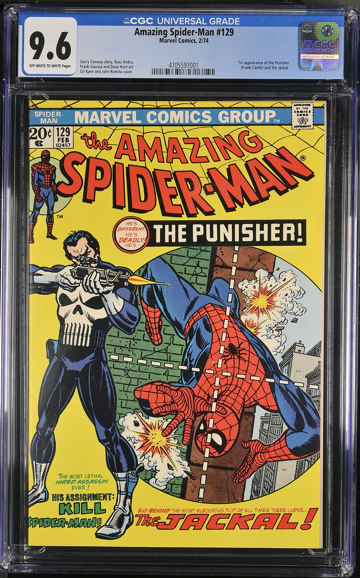Amazing Spider-Man #129 CGC 9.6 ow/w