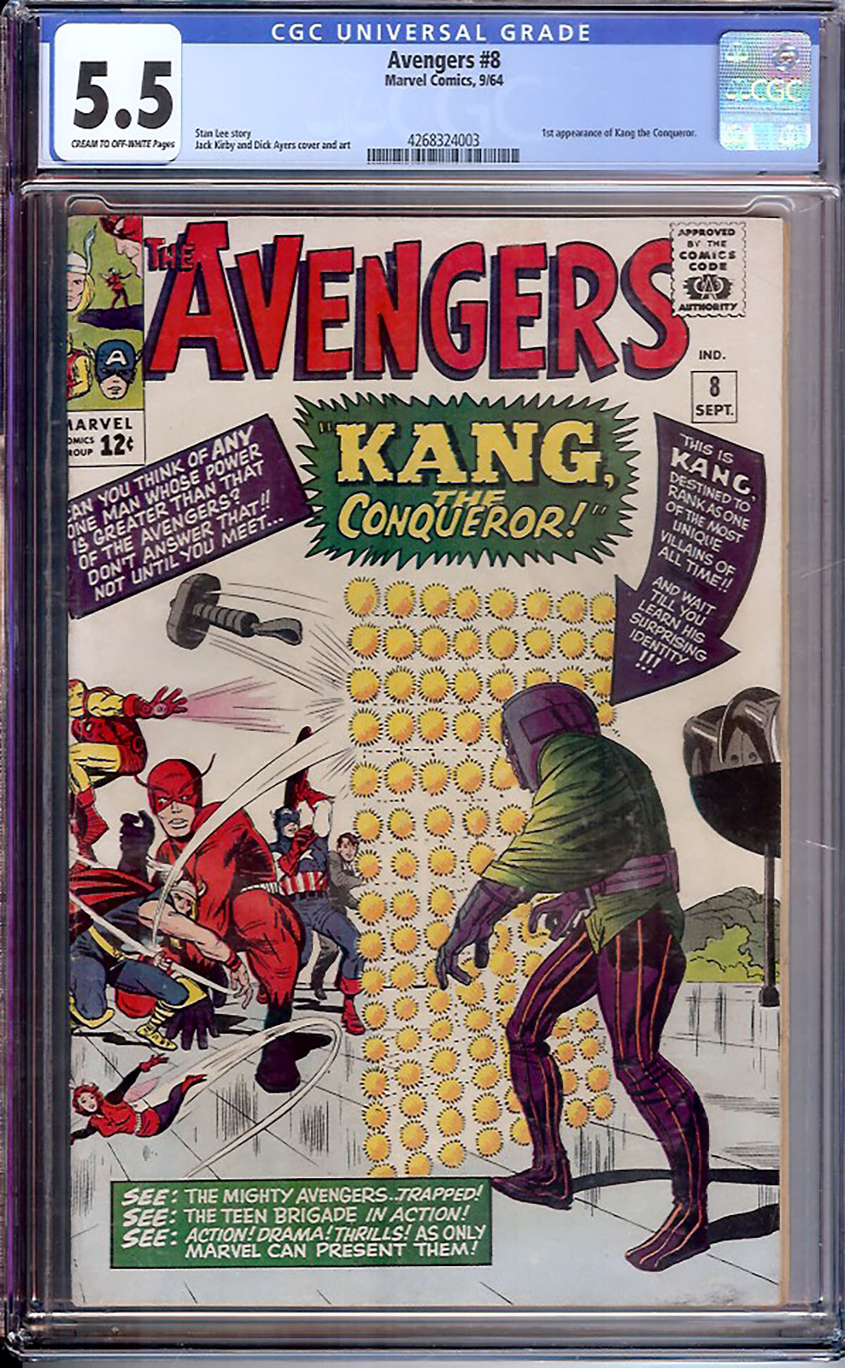 Avengers #8 CGC 5.5 cr/ow