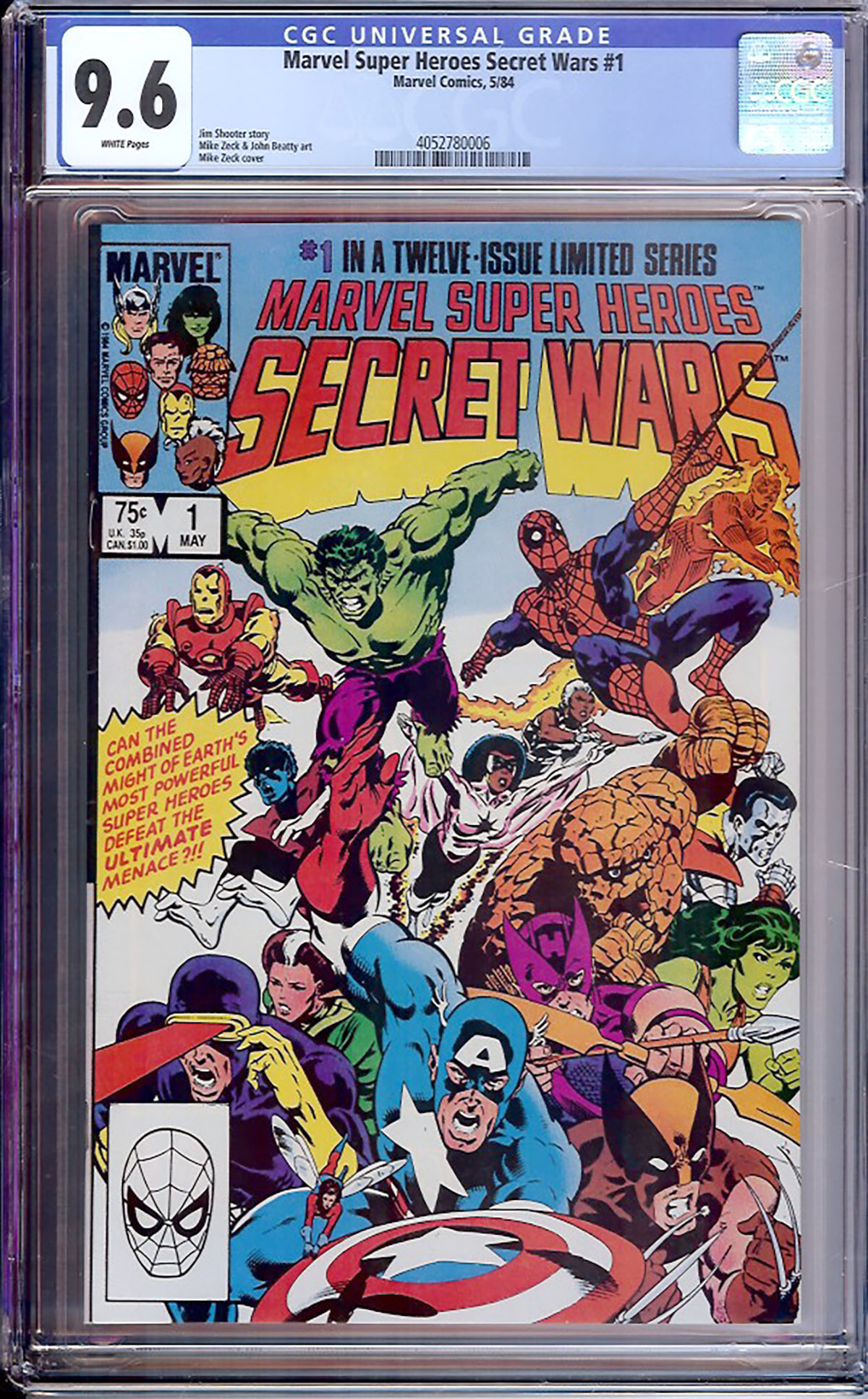 Marvel Super Heroes Secret Wars #1 CGC 9.6 w