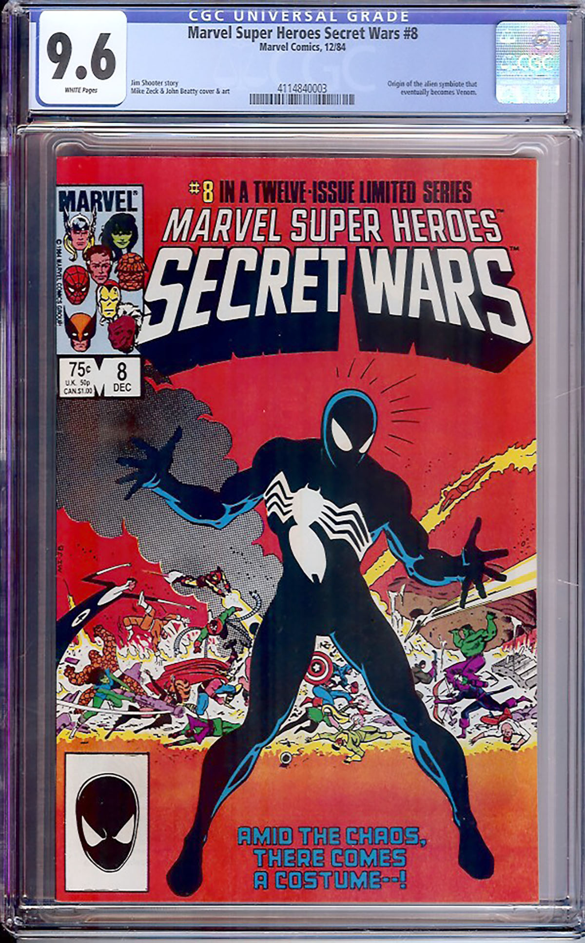 Marvel Super Heroes Secret Wars #8 CGC 9.6 w