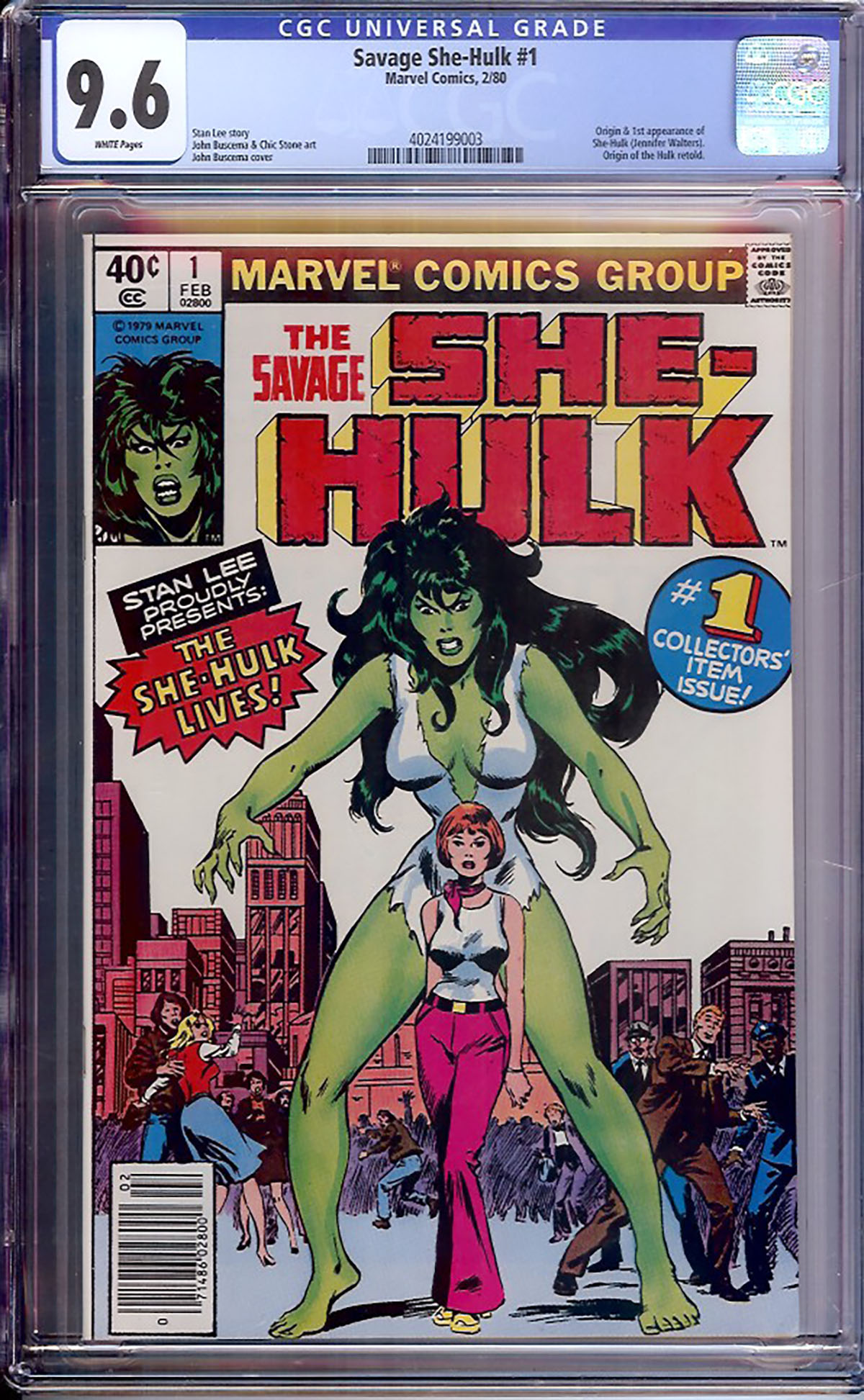 Savage She-Hulk #1 CGC 9.6 w Newsstand Edition