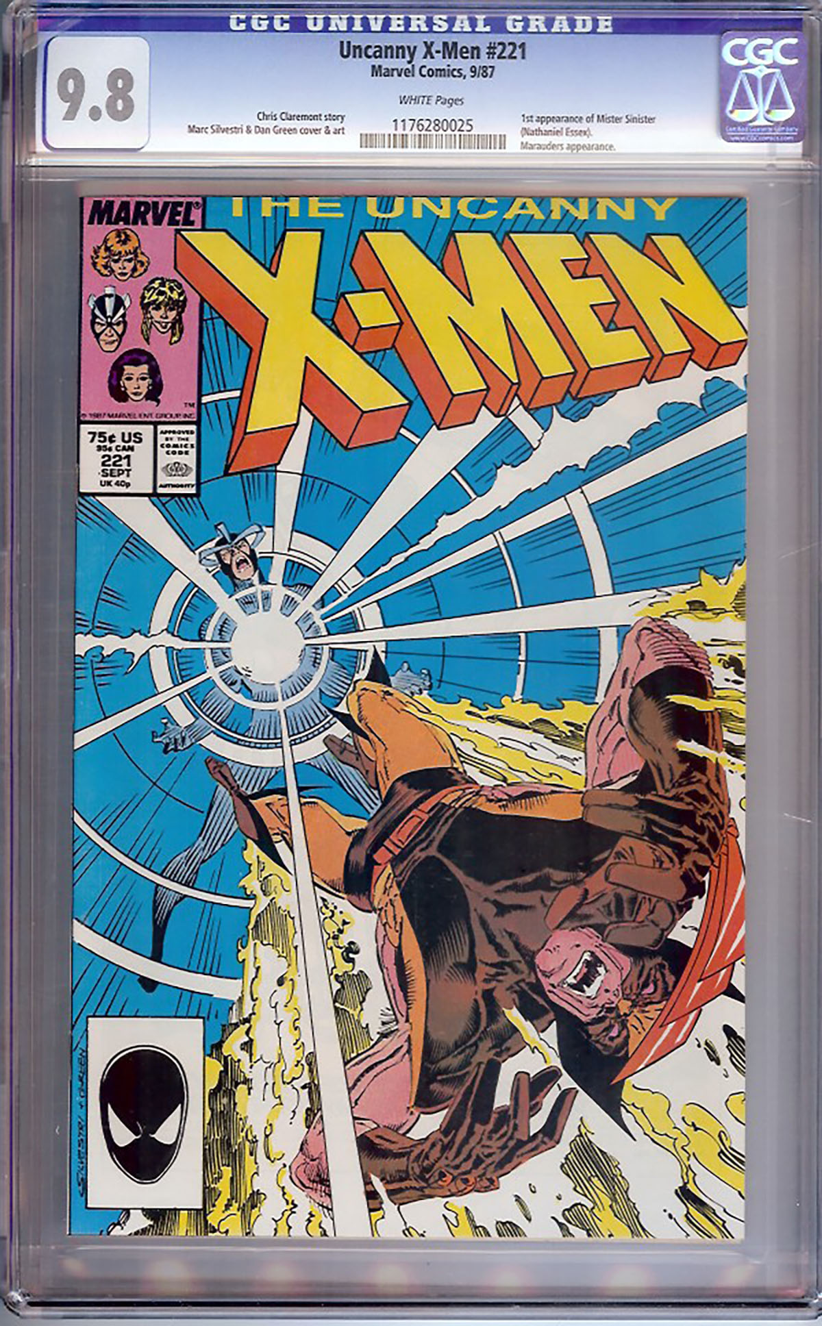 Uncanny X-Men #221 CGC 9.8 w