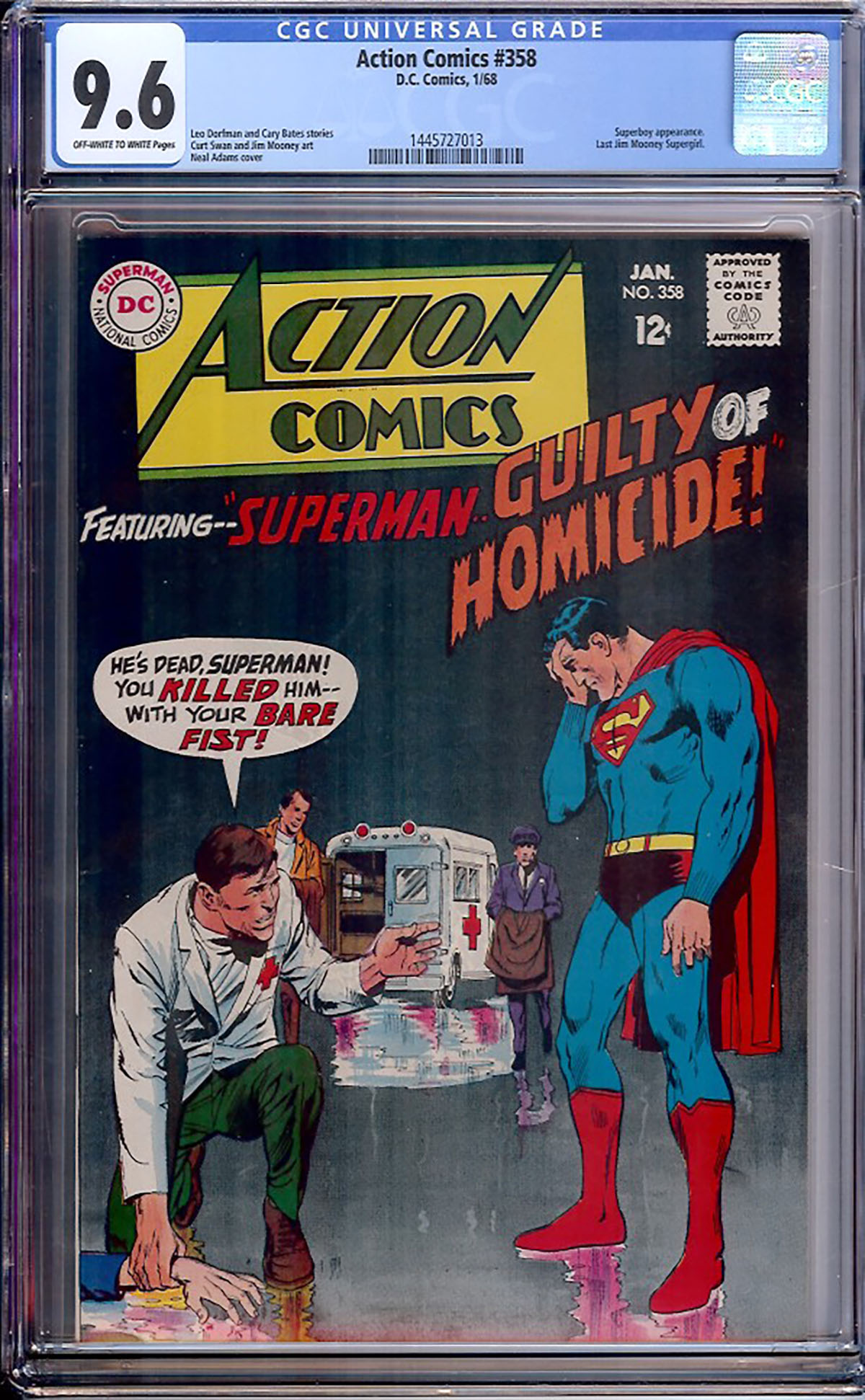 Action Comics #358 CGC 9.6 ow/w