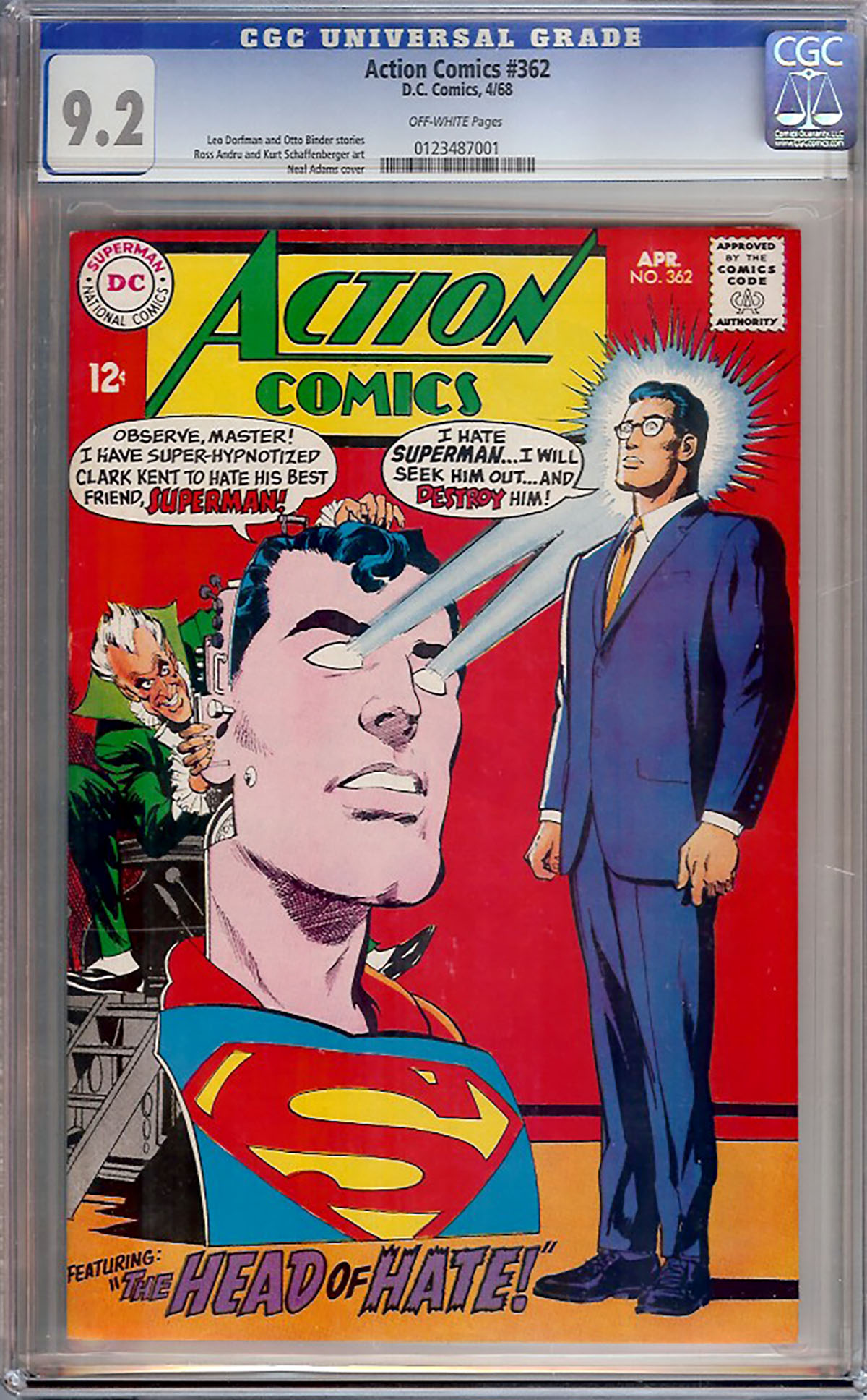 Action Comics #362 CGC 9.2 ow