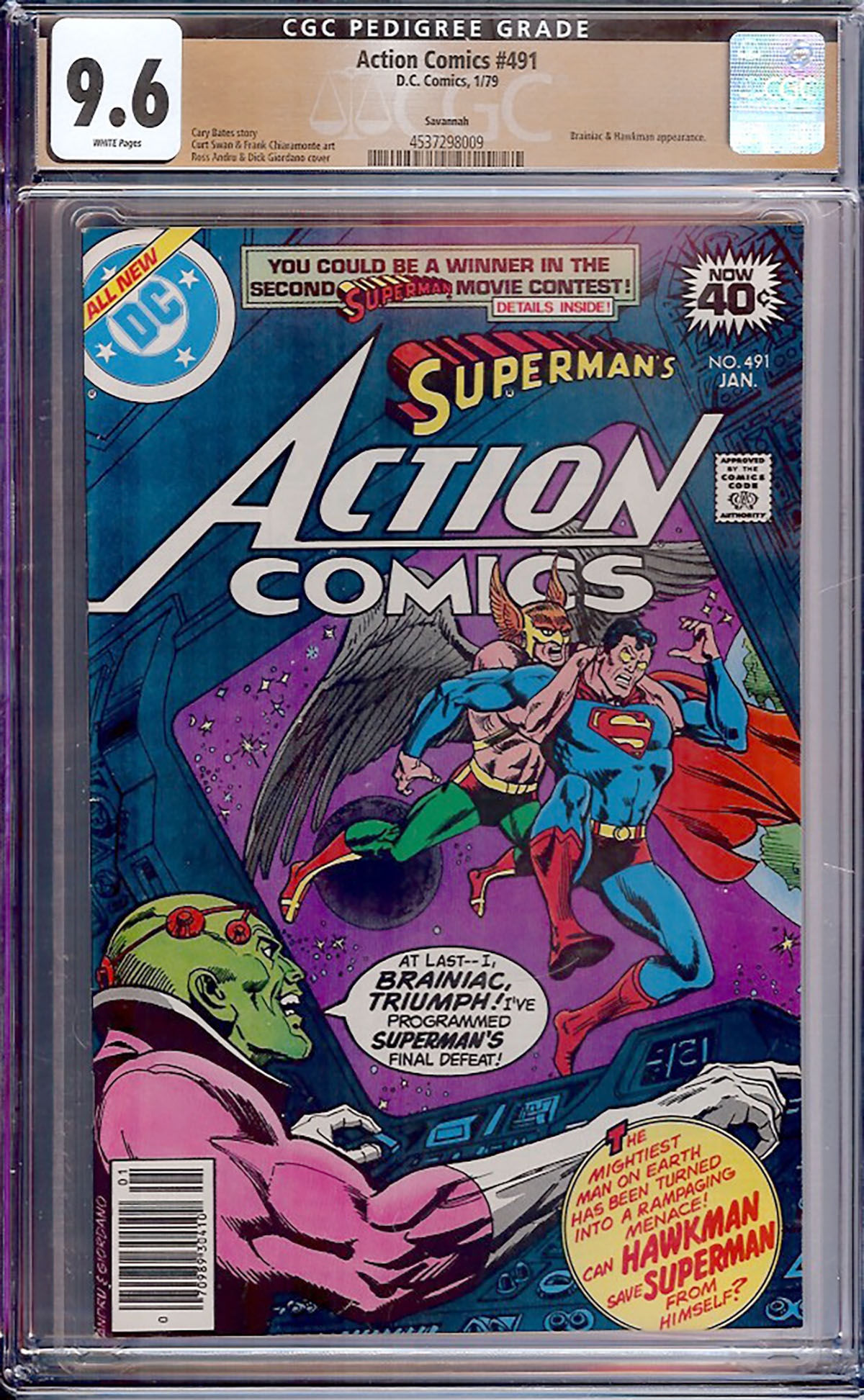 Action Comics #491 CGC 9.6 w Savannah