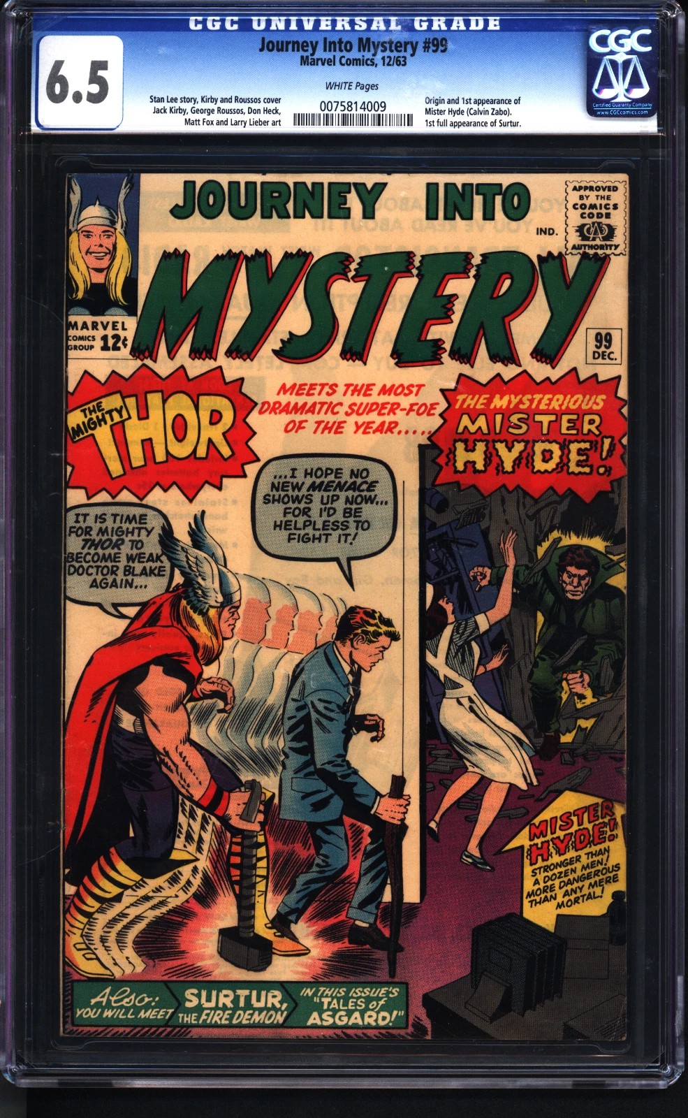 Journey Into Mystery #99 CGC 6.5 w