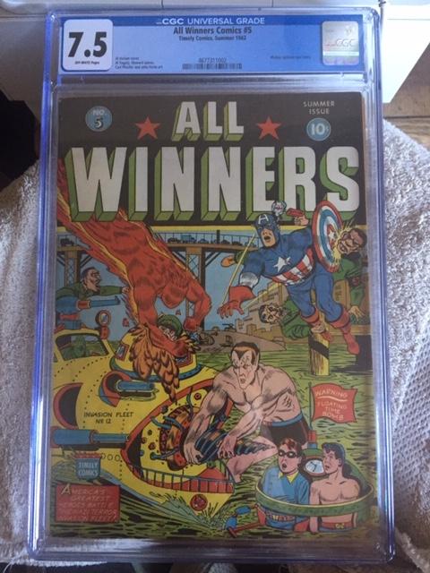All Winners Comics #5 CGC 7.5 ow