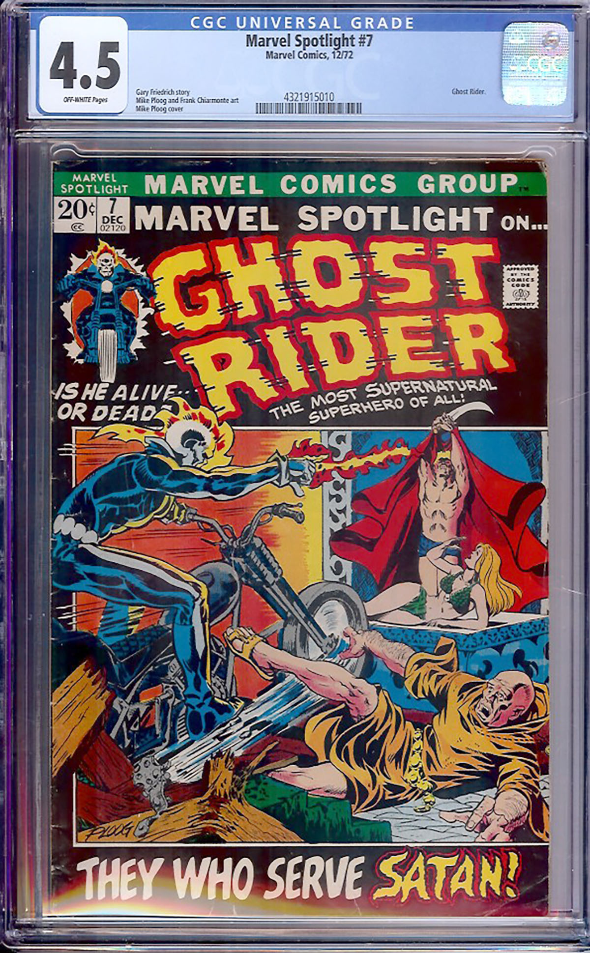 Marvel Spotlight #7 CGC 4.5 ow