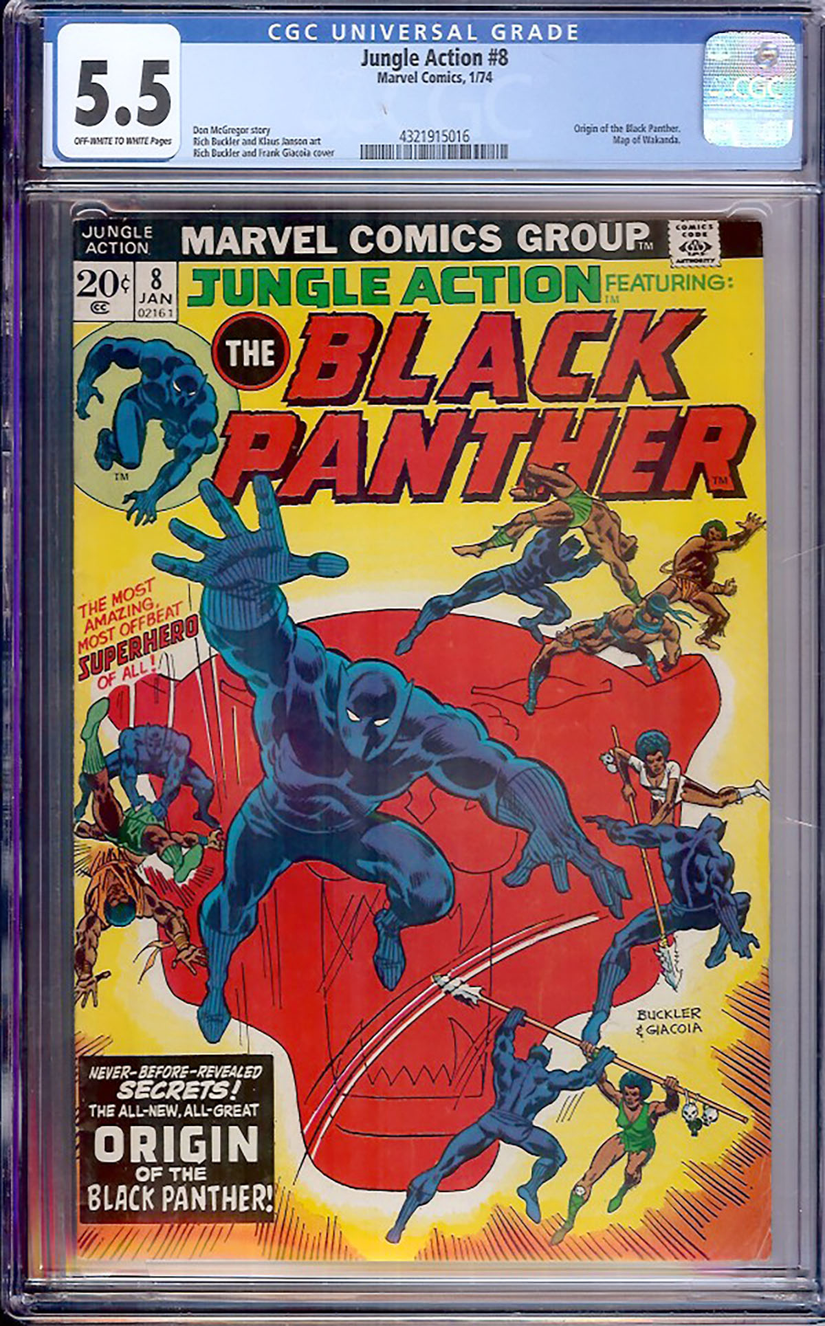 Jungle Action #8 CGC 5.5 ow/w