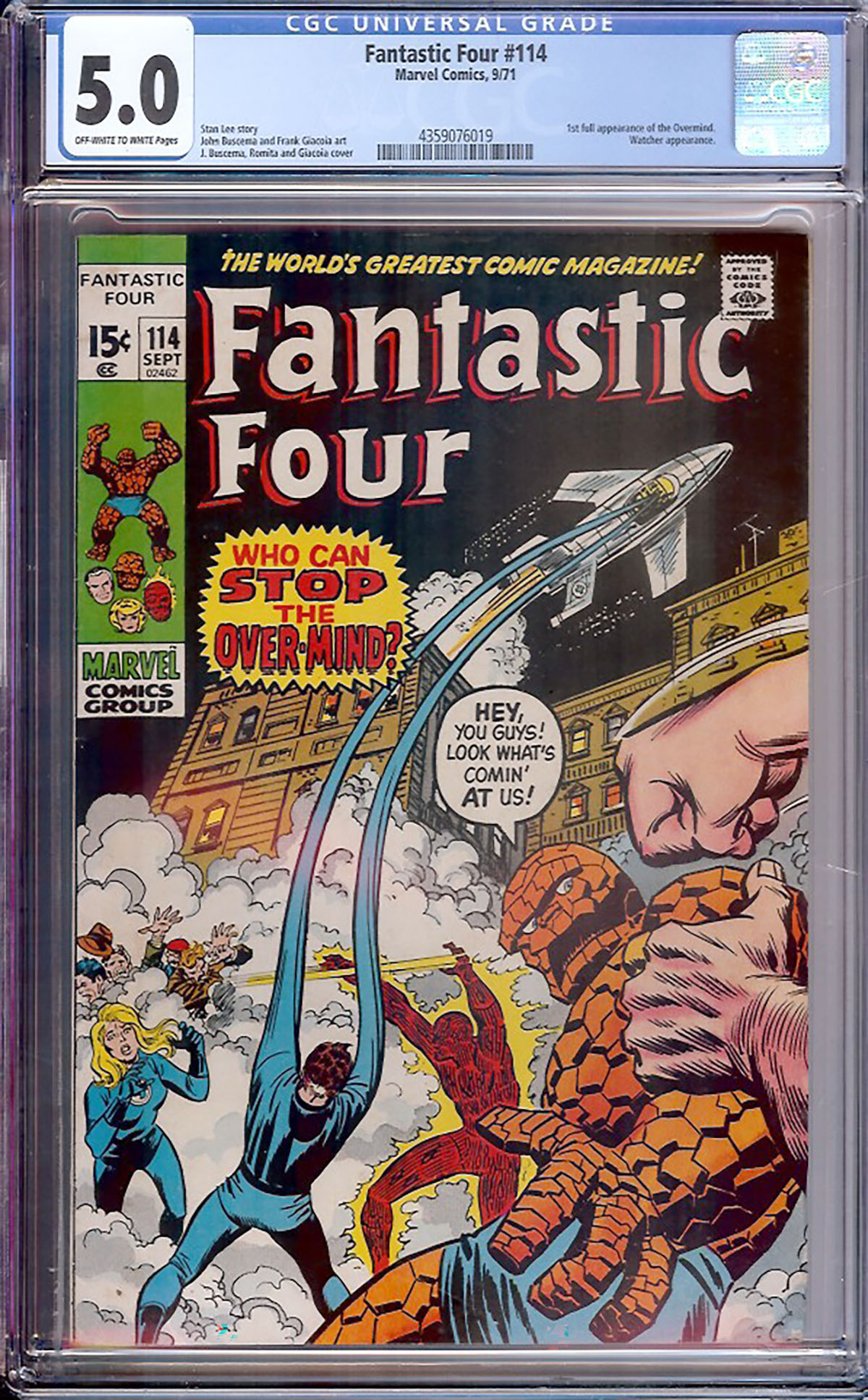 Fantastic Four #114 CGC 5.0 ow/w