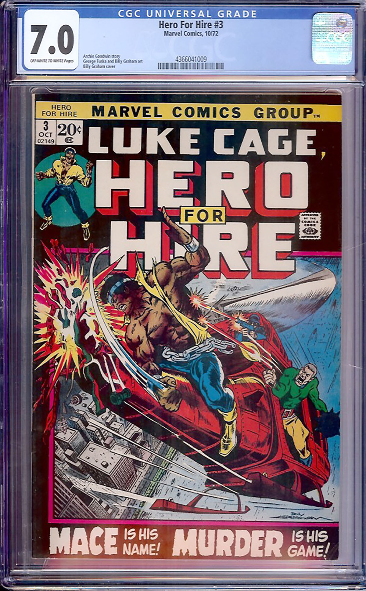 Hero For Hire #3 CGC 7.0 ow/w