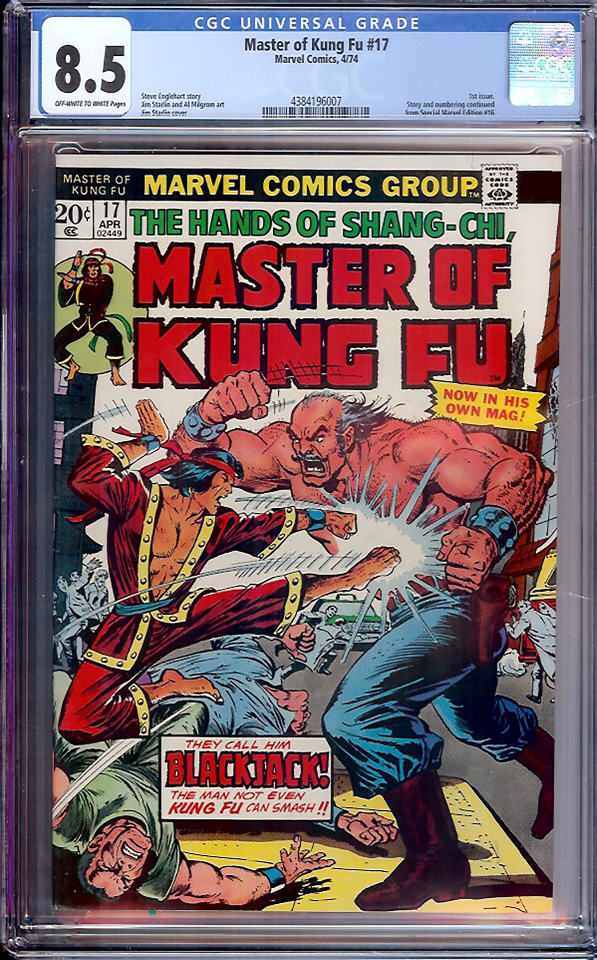 Master of Kung Fu #17 CGC 8.5 ow/w