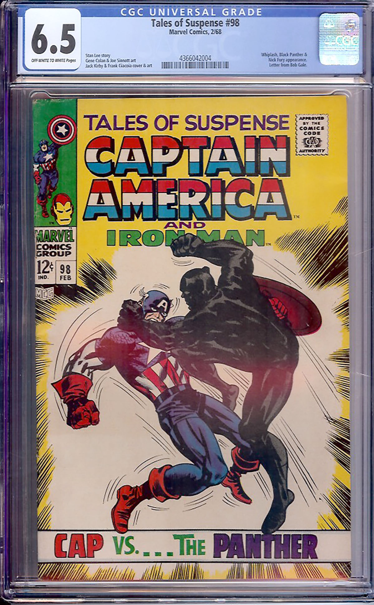 Tales of Suspense #98 CGC 6.5 ow/w