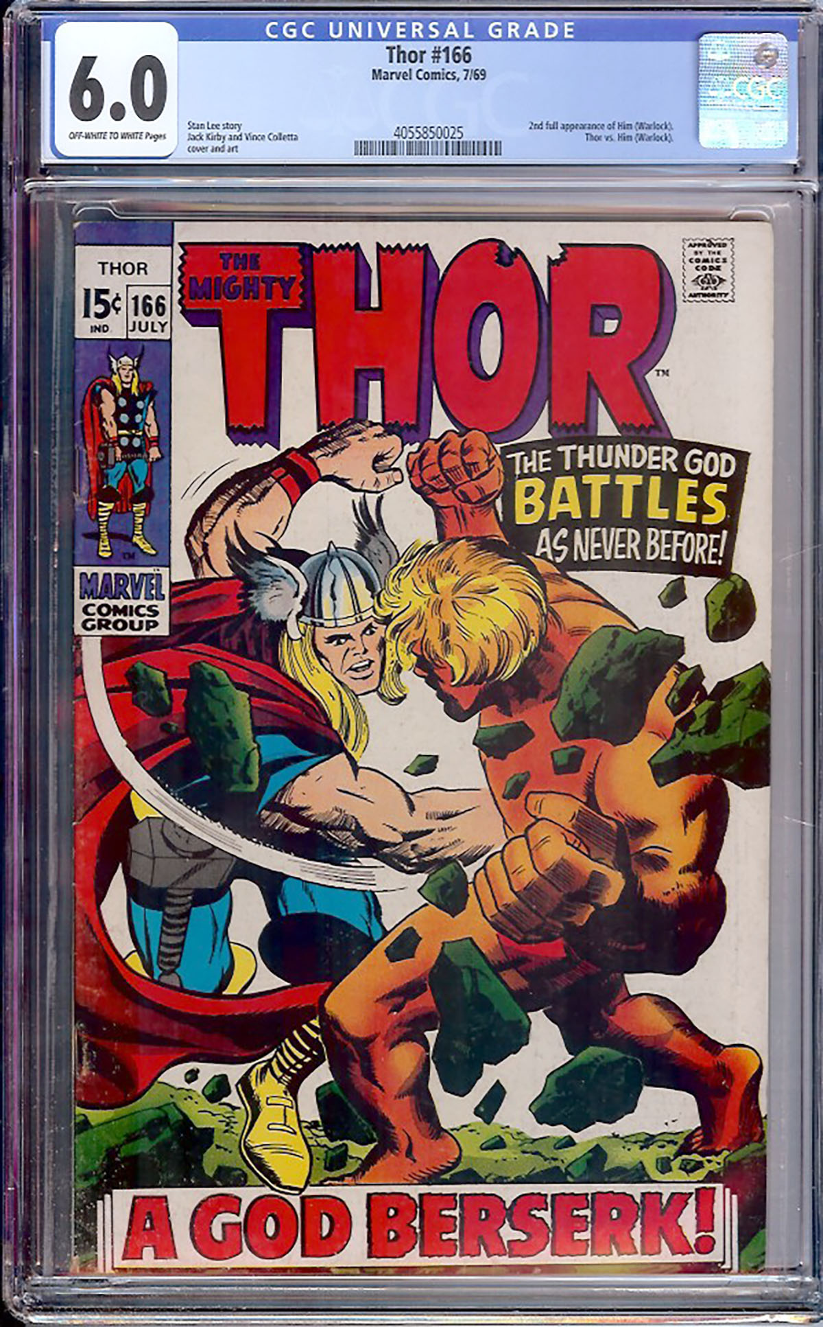 Thor #166 CGC 6.0 ow/w