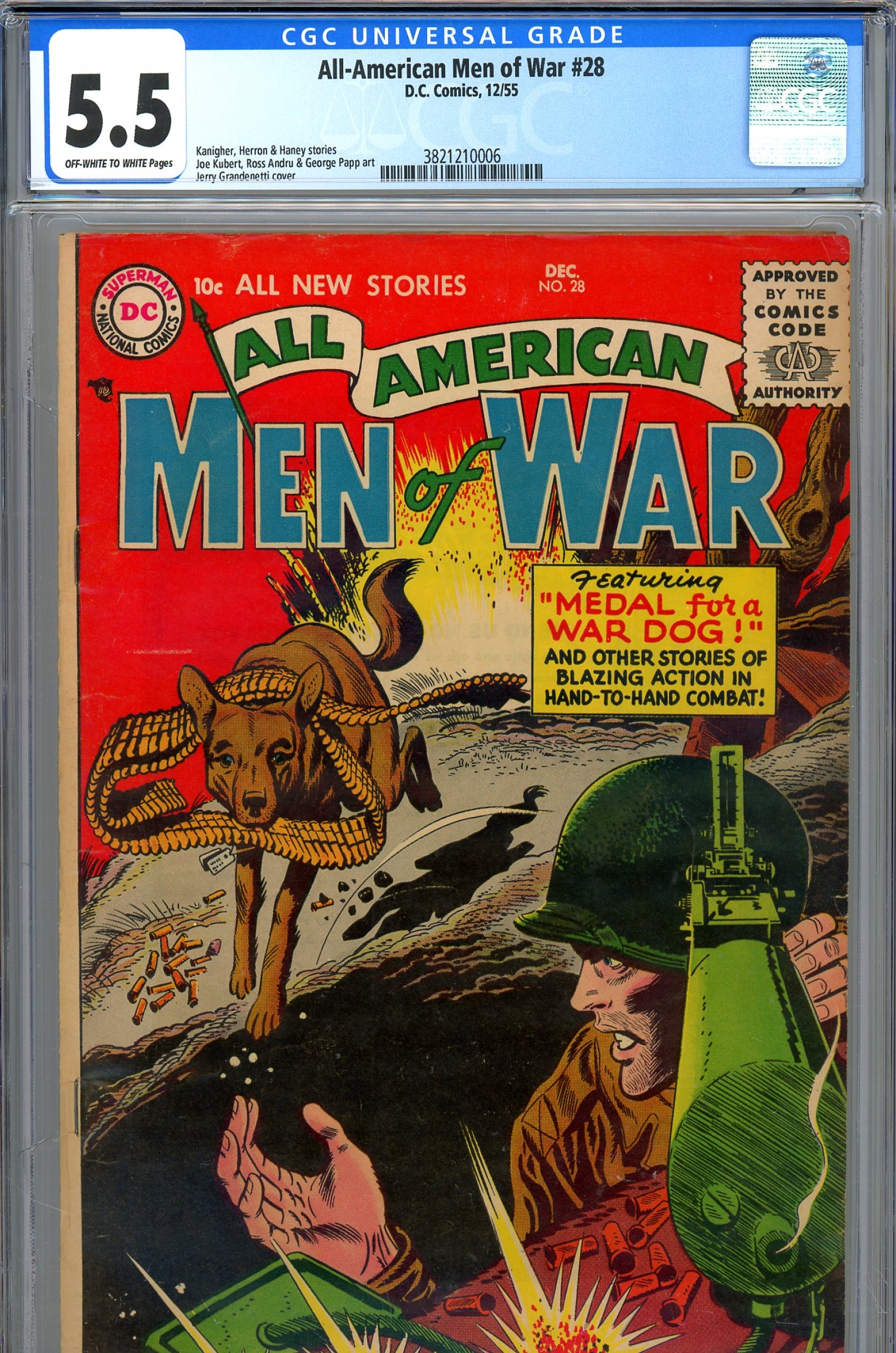 All-American Men of War #28 CGC 5.5 ow/w