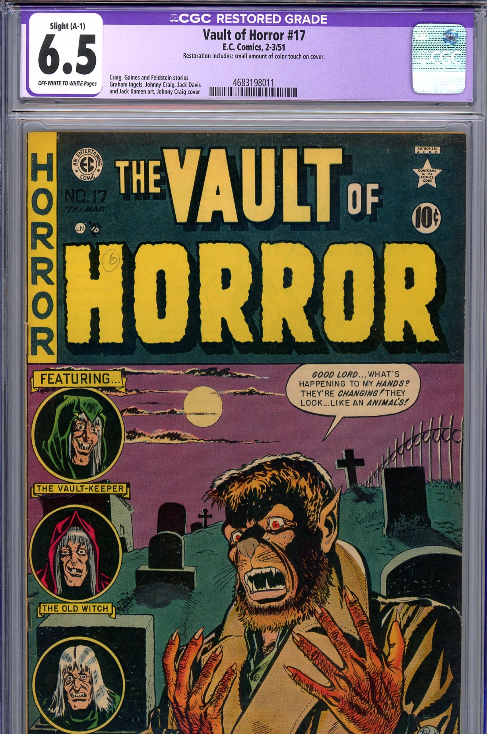 Vault of Horror #17 CGC 6.5 ow/w