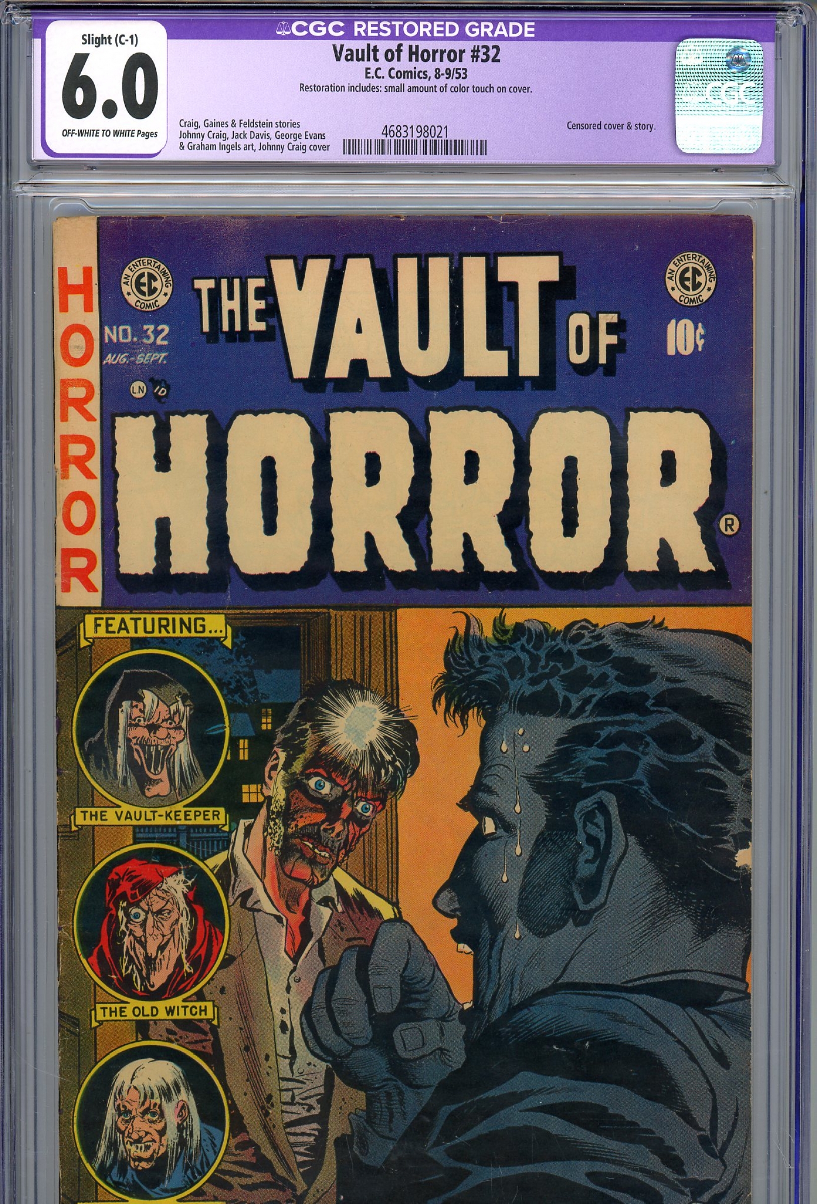 Vault of Horror #32 CGC 6.0 ow/w